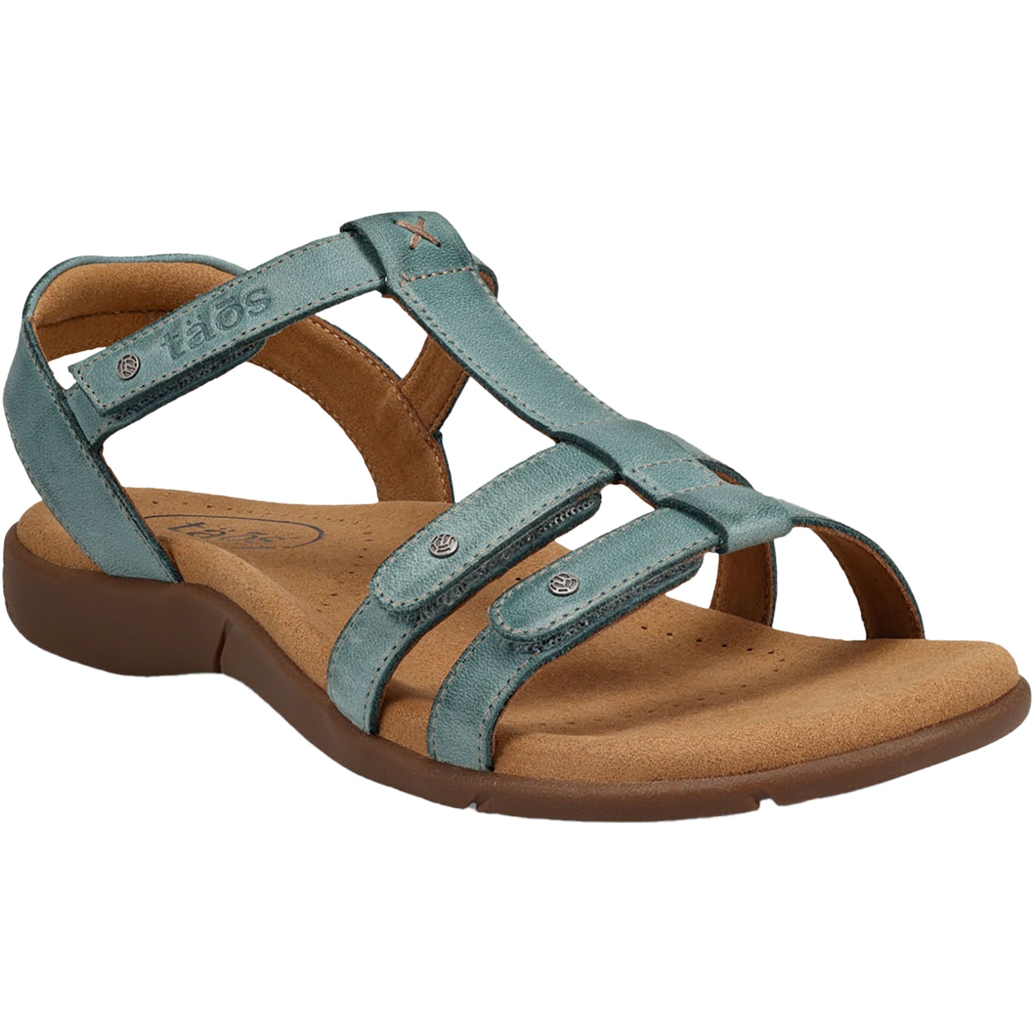 Womens Taos Taos Trophy 2 Women's Backstrap Sandals Teal Leather Teal Leather