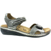 Womens Taos Taos Escape Women's Ankle Strap Sandals Pewter Leather Pewter Leather