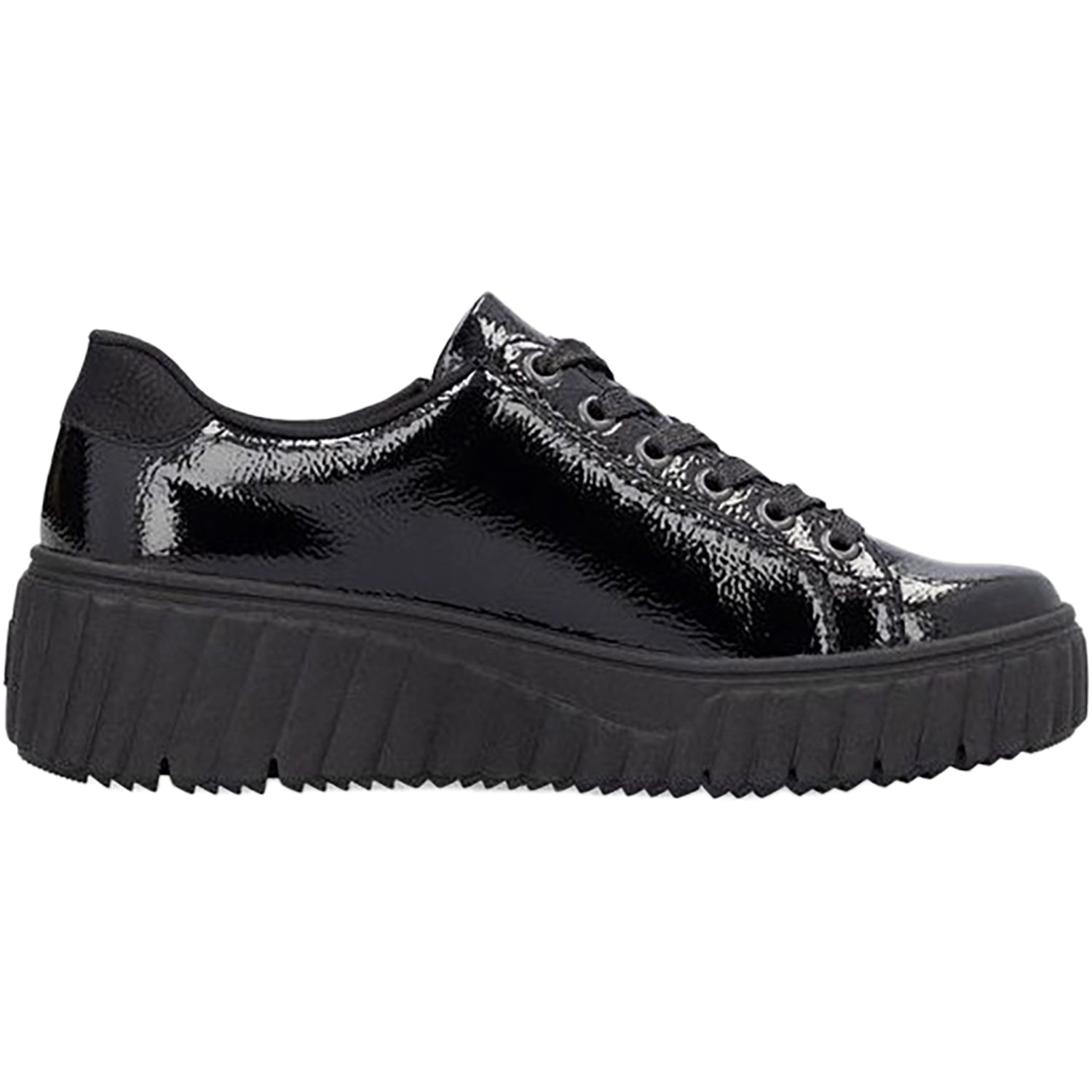 Womens Rieker Rieker N2501-00 Women's Shoes Nero/Schwarz/Black Crashlack Patent Leather Nero/Schwarz/Black Crashlack Patent Leather