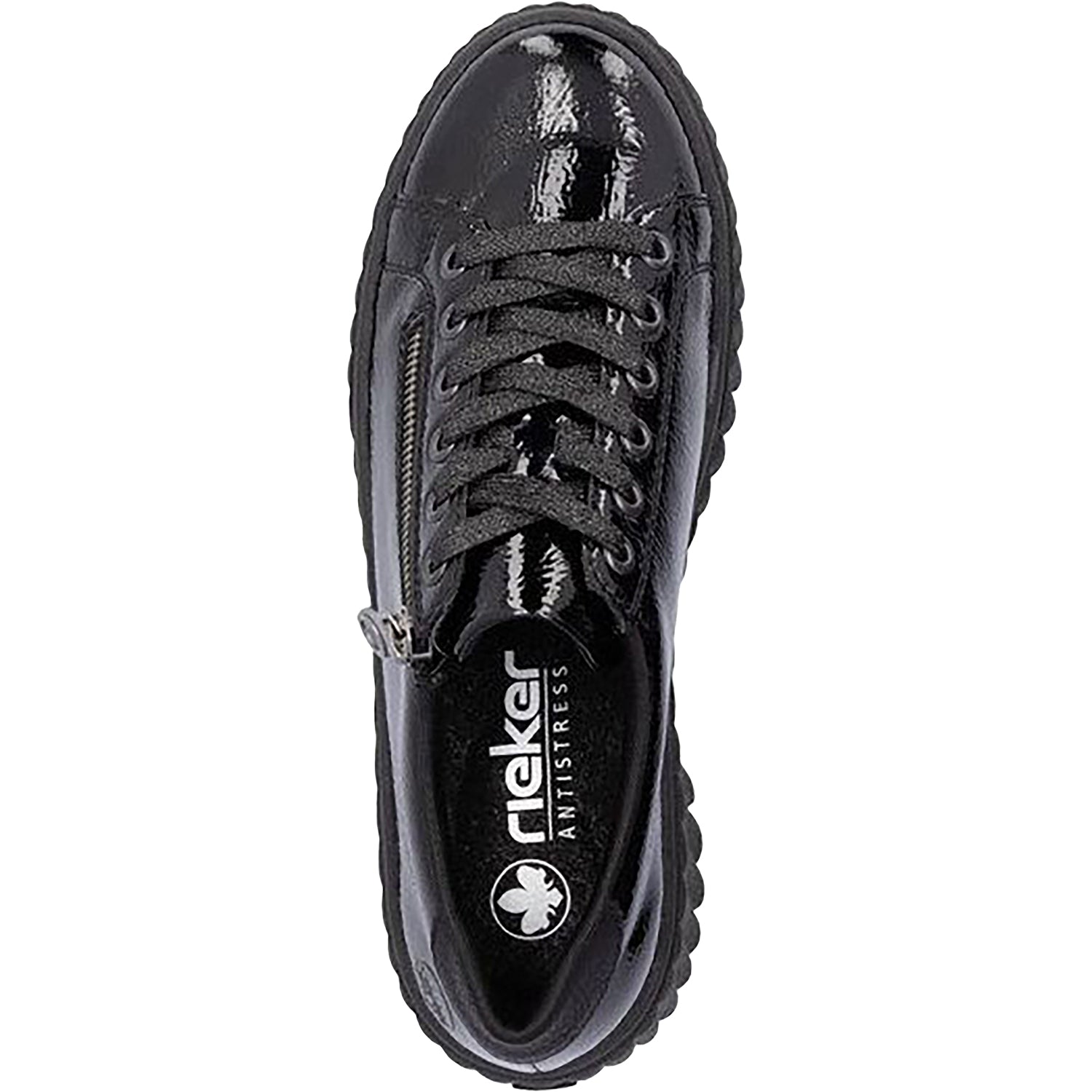 Womens Rieker Rieker N2501-00 Women's Shoes Nero/Schwarz/Black Crashlack Patent Leather Nero/Schwarz/Black Crashlack Patent Leather