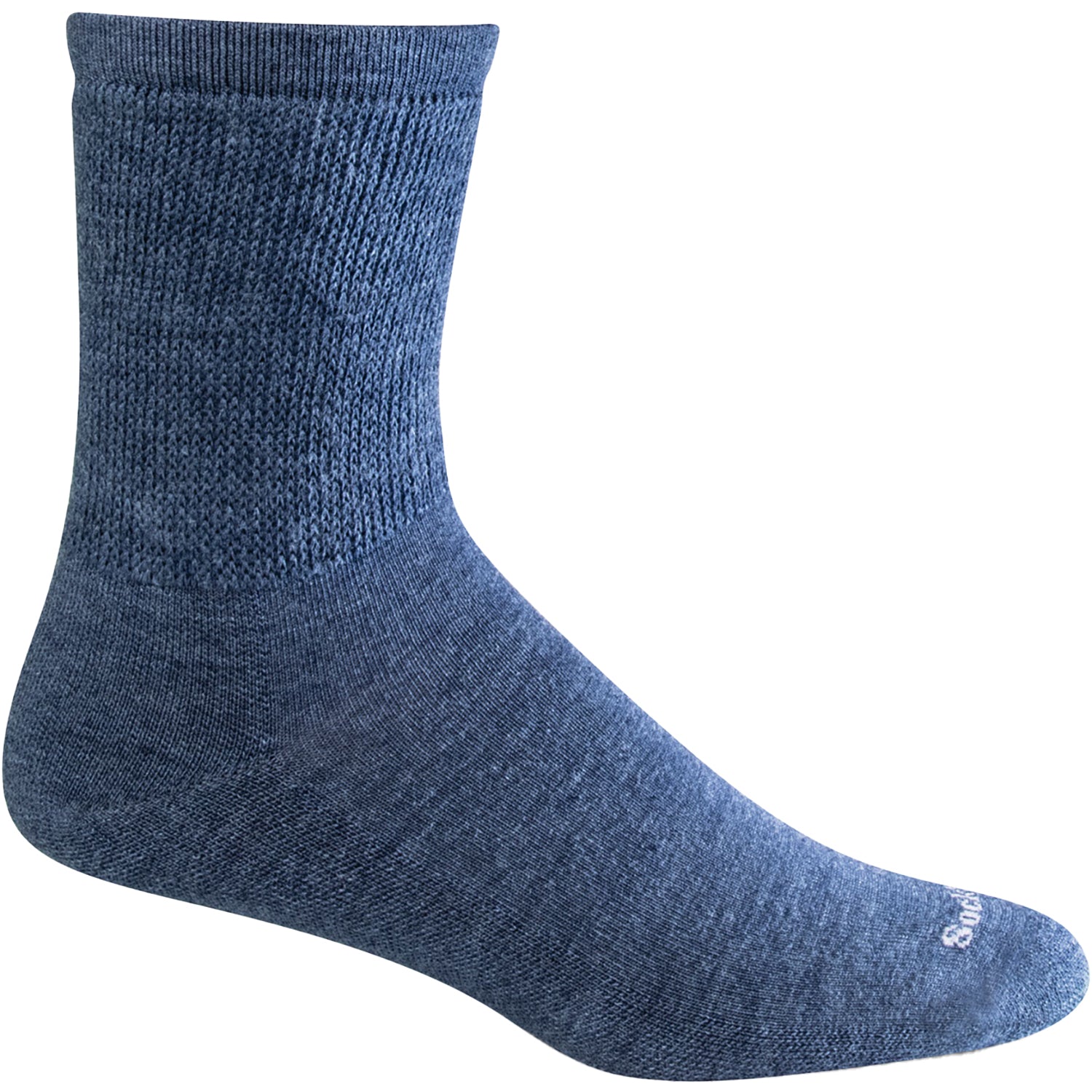 Womens Sockwell Sockwell Crew 15-20 Extra Easy Diabetic Friendly Women's Compression Socks Denim Denim