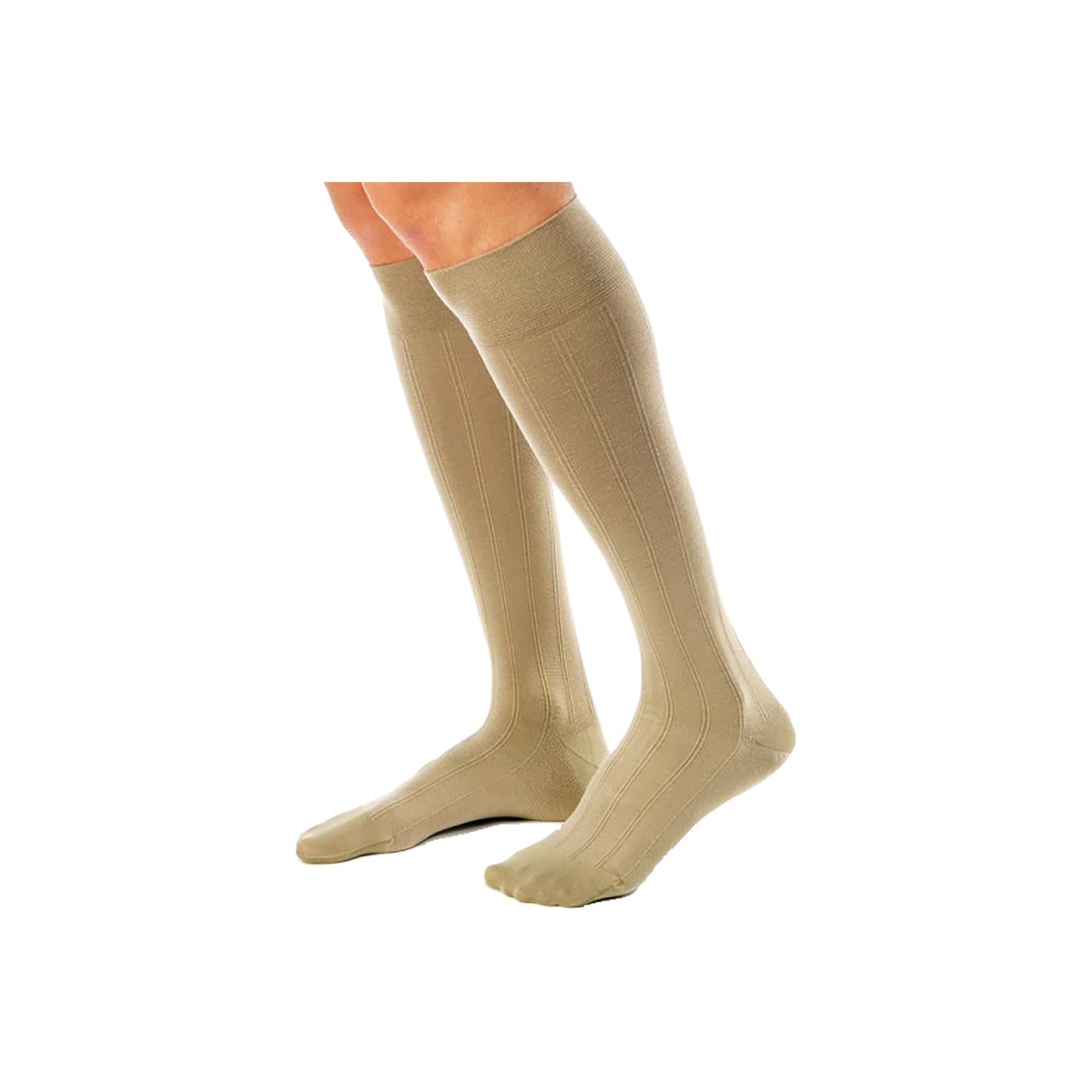 Mens Jobst Jobst Jobst For Men Casual Socks 15-20 mmHg Men's Compression Socks Khaki X-Large Khaki X-Large