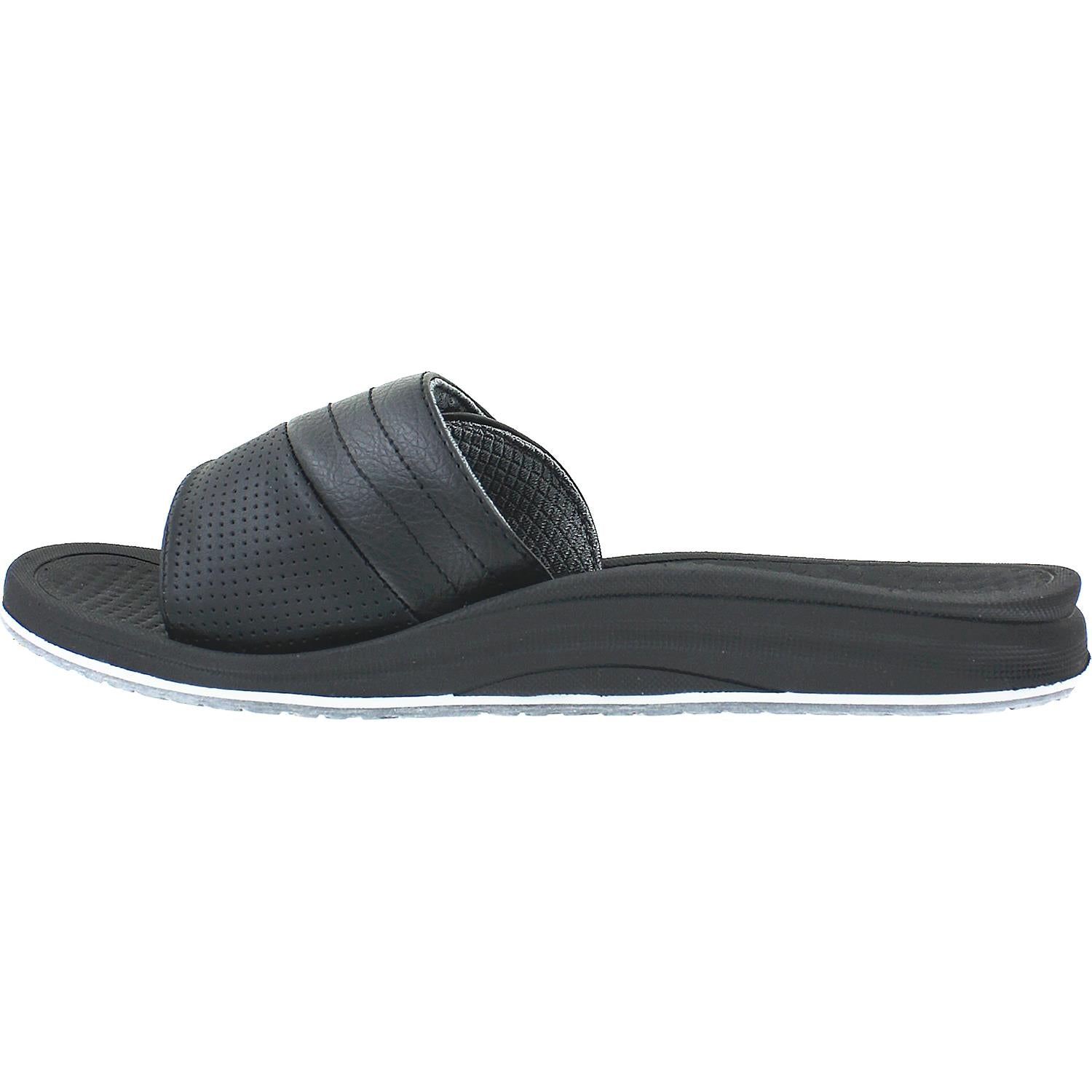 Mens New balance New Balance M3080BGR PureAlign Recharge Slide Men's Slide Sandals Black/Grey Synthetic Black/Grey Synthetic