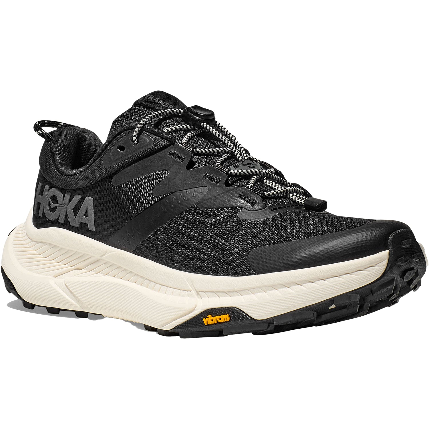 Womens Hoka one one Women's Hoka Transport Black/Alabaster Mesh Black/Alabaster Mesh