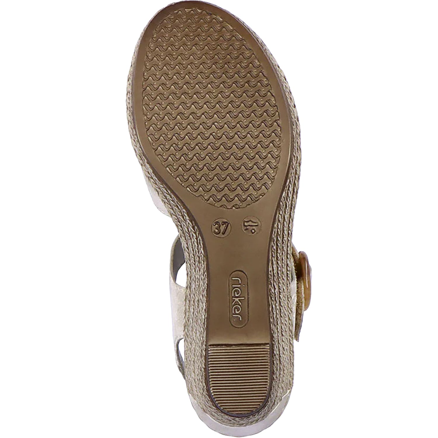 Womens Rieker Rieker 62487-60 Fanni 87 Women's Wedge Sandals Muschel Synthetic Muschel Synthetic