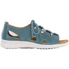 Womens Ziera Ziera Barnett Women's Lace Up Shoes Sandals Blue/White Leather Blue/White Leather