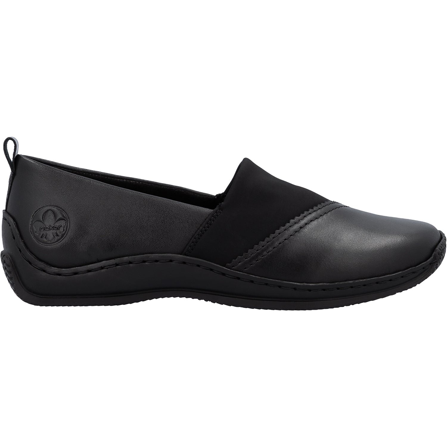 Womens Rieker Rieker L1790-00 Stretch Women's Slip Ons Black Black