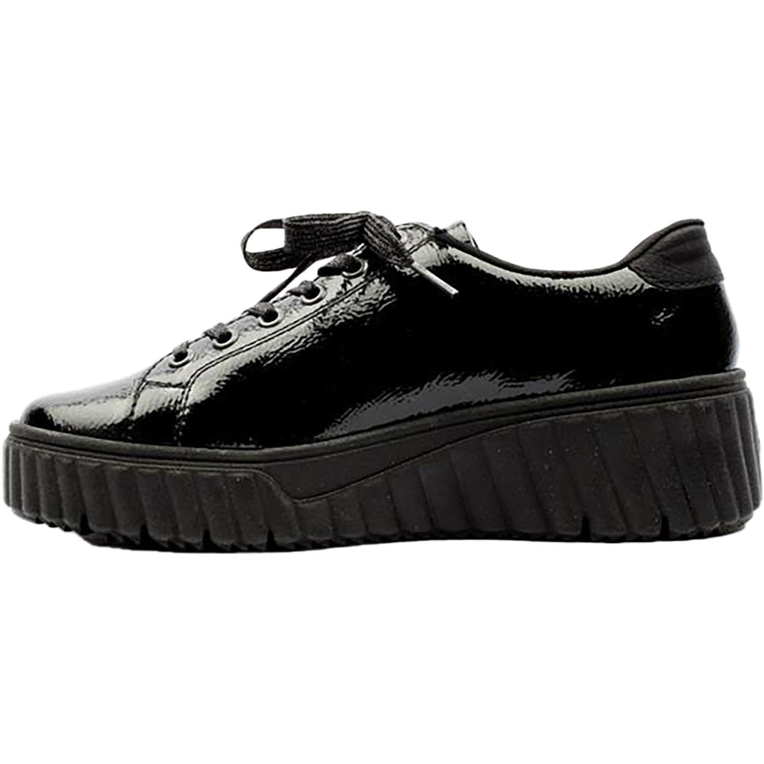 Womens Rieker Rieker N2501-00 Women's Shoes Nero/Schwarz/Black Crashlack Patent Leather Nero/Schwarz/Black Crashlack Patent Leather