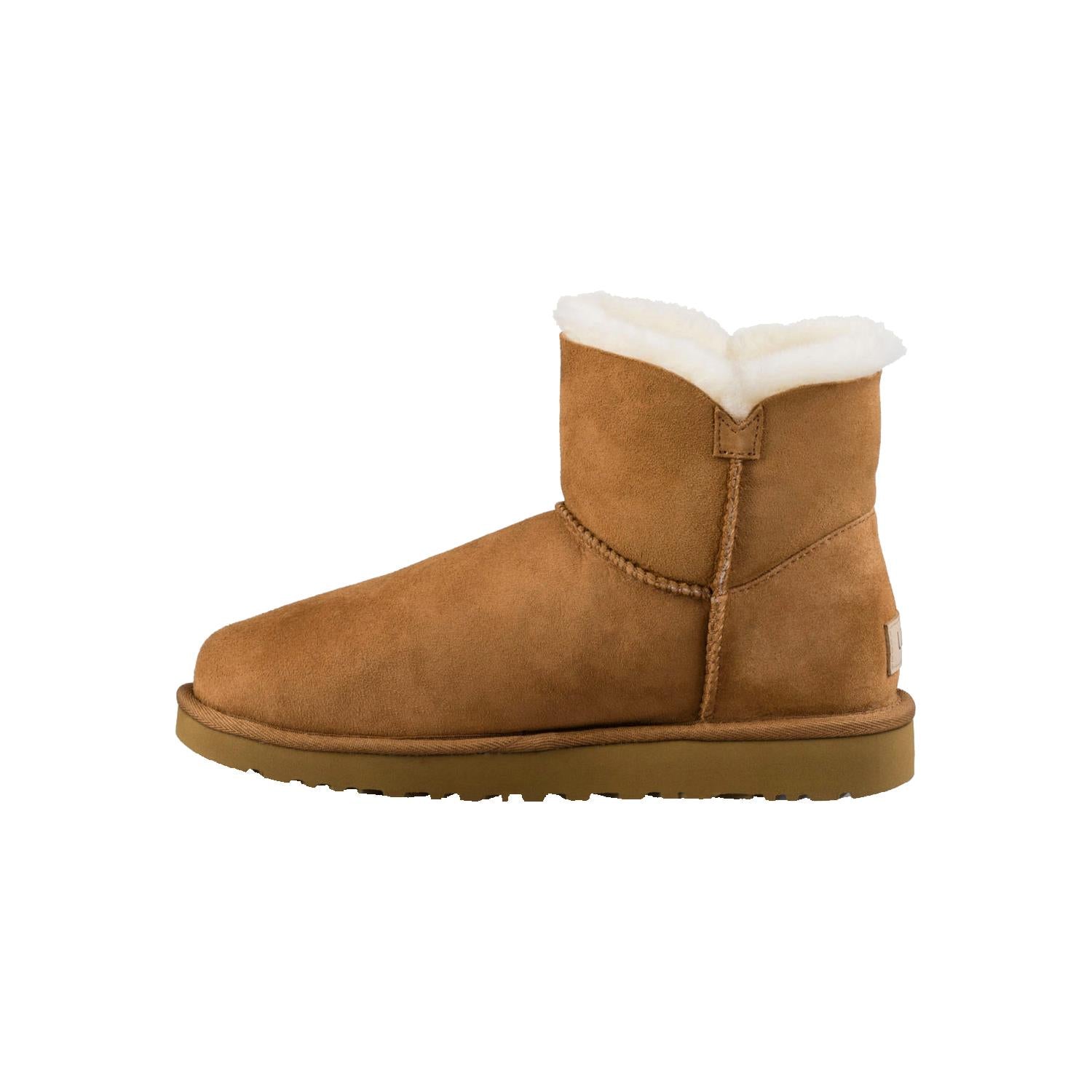 Womens Ugg UGG Mini Bailey Button II Women's Chestnut Sheepskin Chestnut Sheepskin