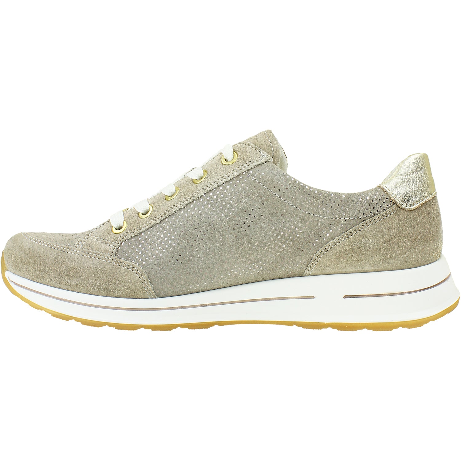 Womens Ara shoes Ara Oleanna Women's Walking Sneakers Sand/Platinum Suede Sand/Platinum Suede