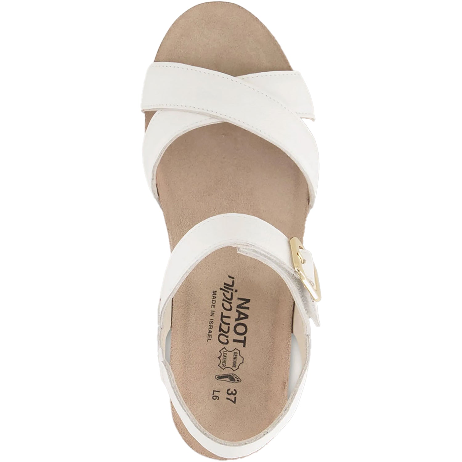 Womens Naot Naot Throne Women's Wedge Sandals Soft White Leather Soft White Leather