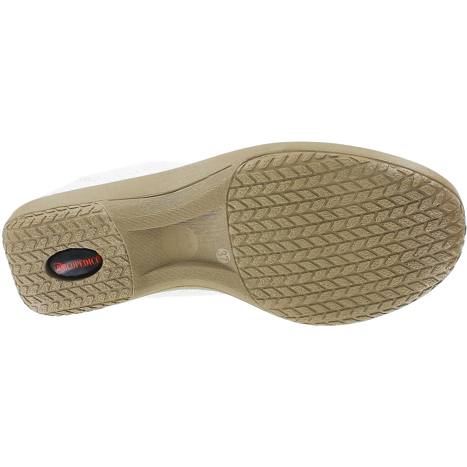 Womens Arcopedico Women's Arcopedico LS White/Beige Knit Fabric White Knit Fabric