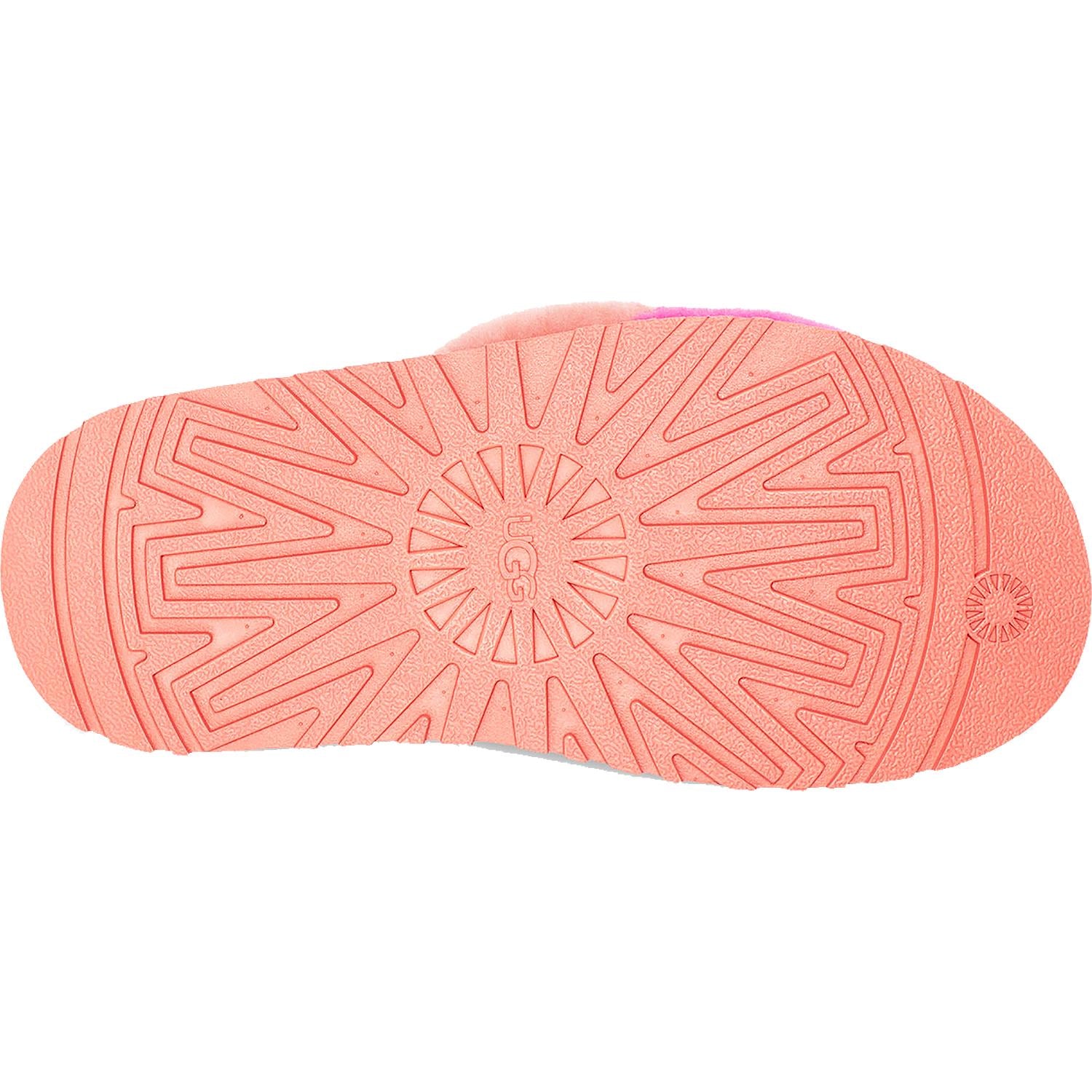Women's UGG Disco Checker Slide Vibrant Coral/Rock Rose