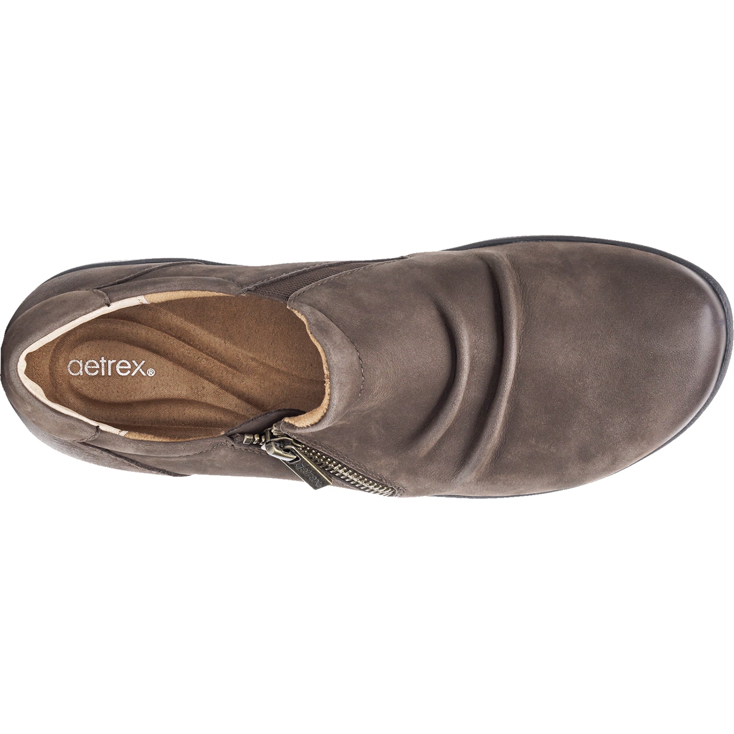 Womens Aetrex Aetrex Katie Women's Slip On Shoes Dark Earth Leather Dark Earth Leather