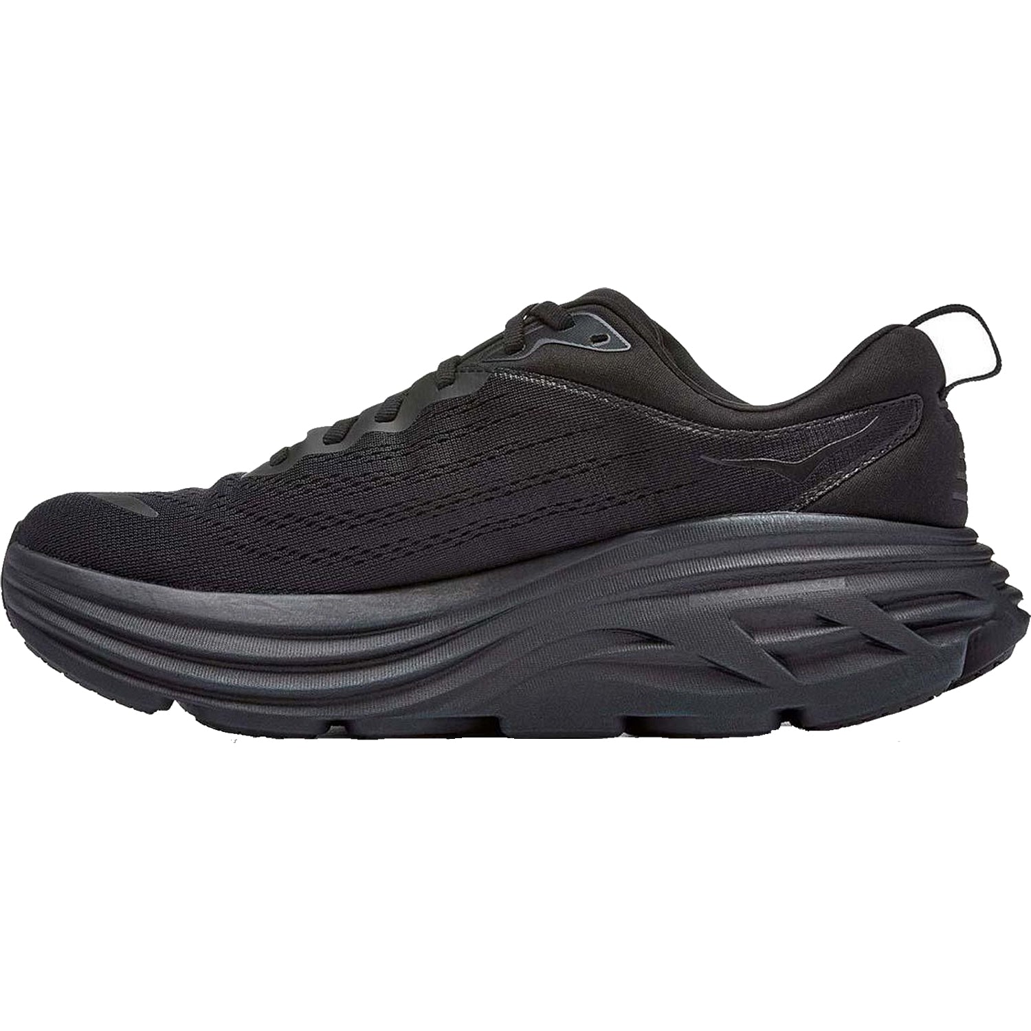 Mens Hoka one one Hoka Bondi 8 Men's Running Shoes Black/Black Mesh (Neutral Support) Black/Black Mesh