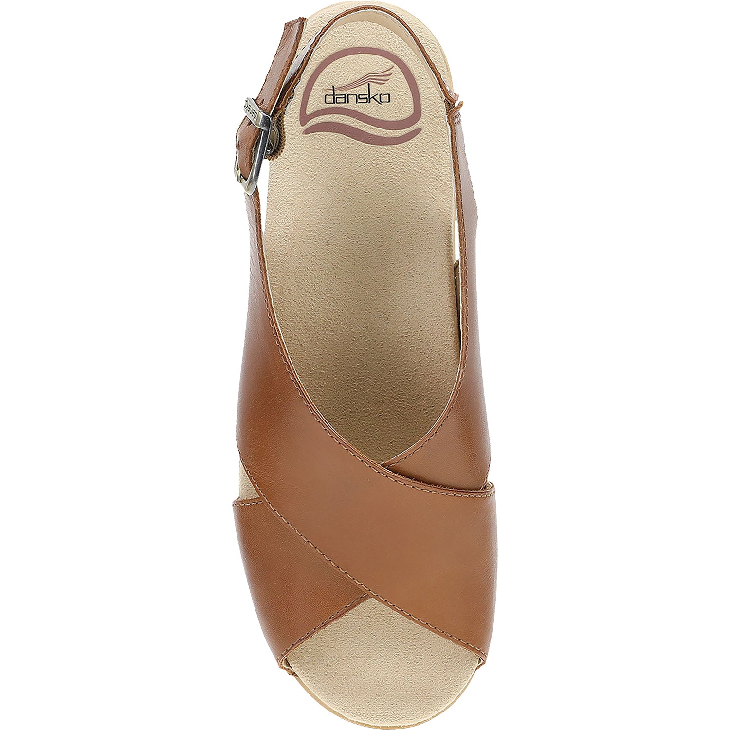 Womens Dansko Dansko Sloane Women's Wedge Sandals Tan Calf Leather Tan Calf Leather