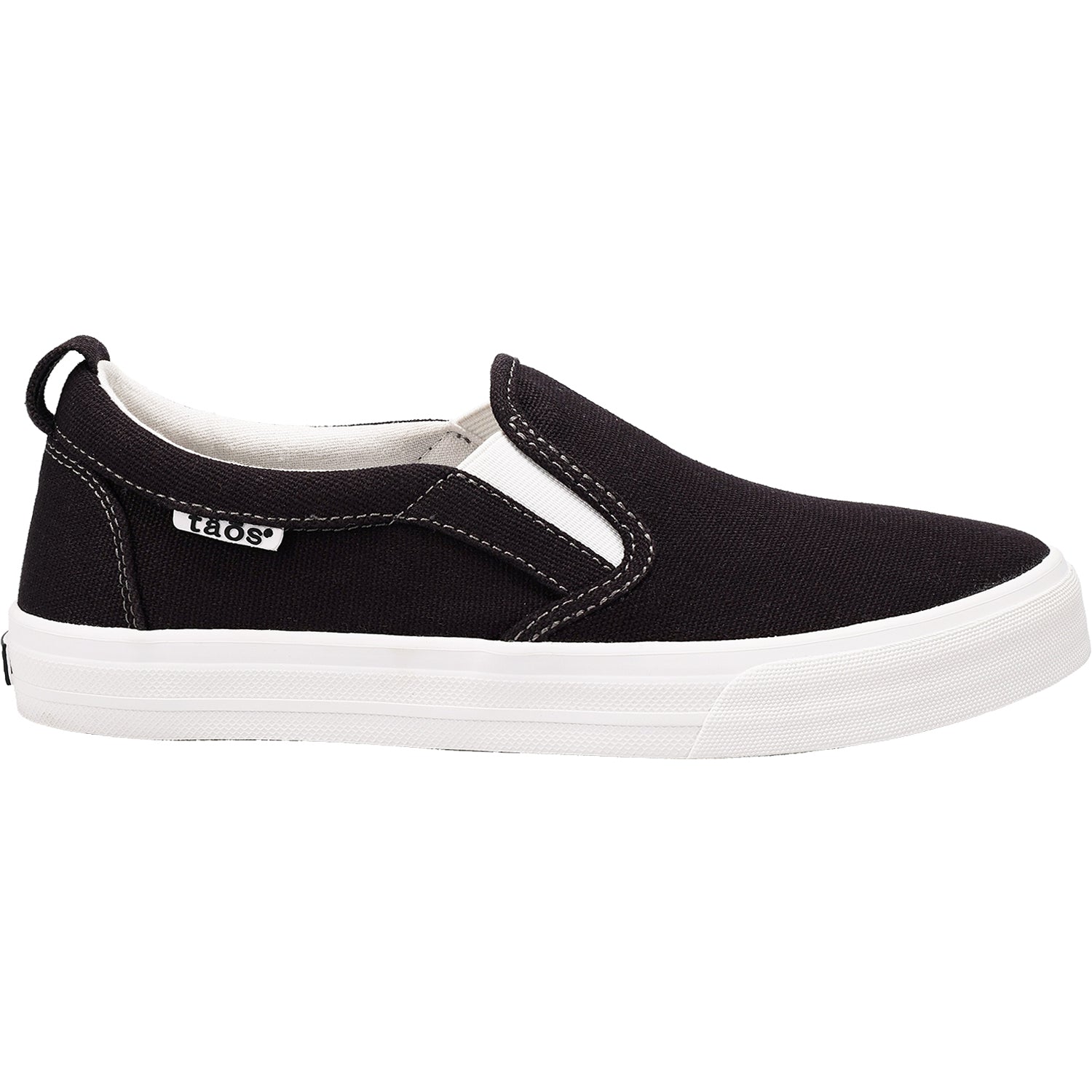 Womens Taos Taos Rubber Soul Women's Sneakers Black/White Canvas Black/White Canvas