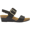 Womens Naot Naot Dynasty Women's Wedge Sandals Jet Black Leather Jet Black Leather