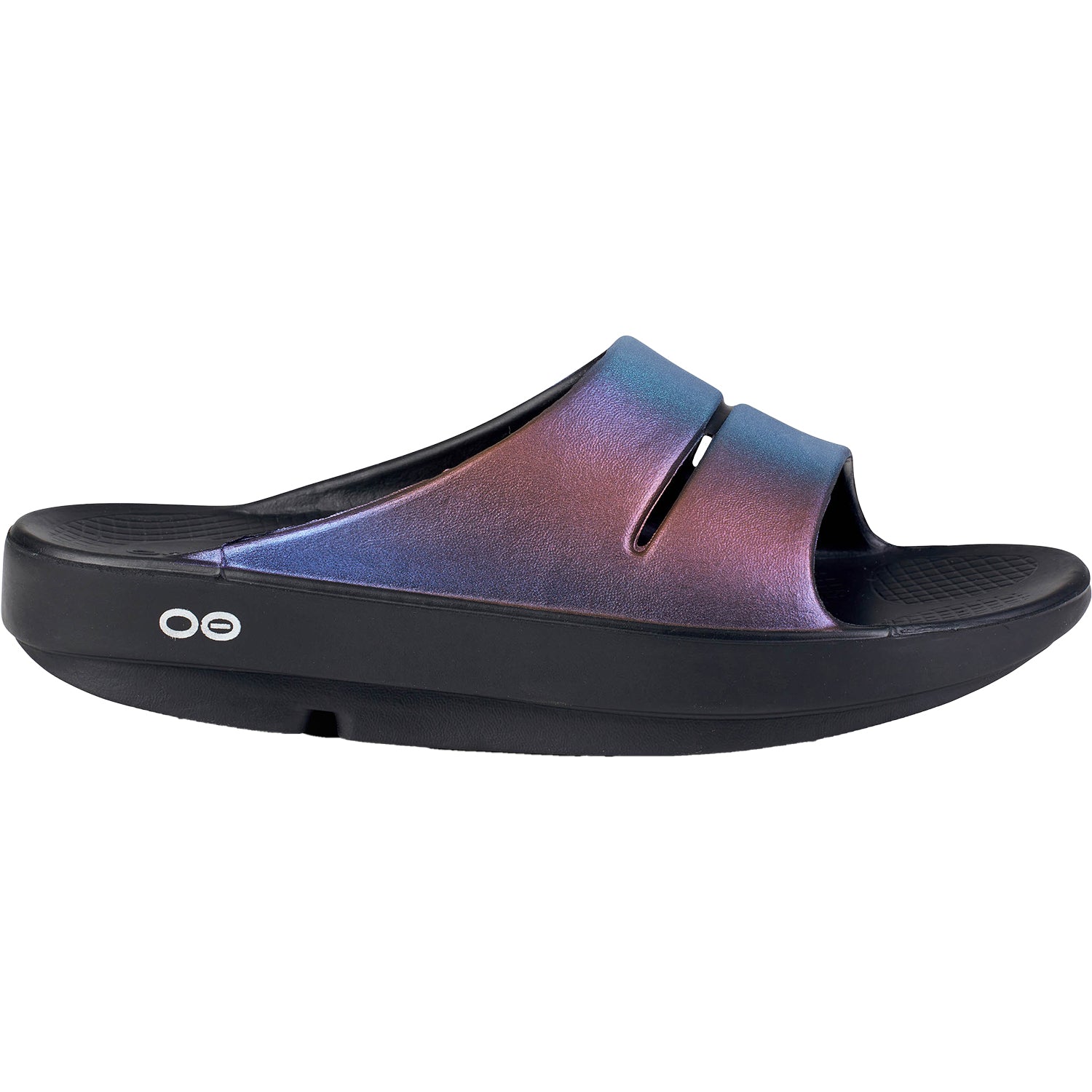 Women's OOFOS OOahh Luxe Midnight Spectre Synthetic