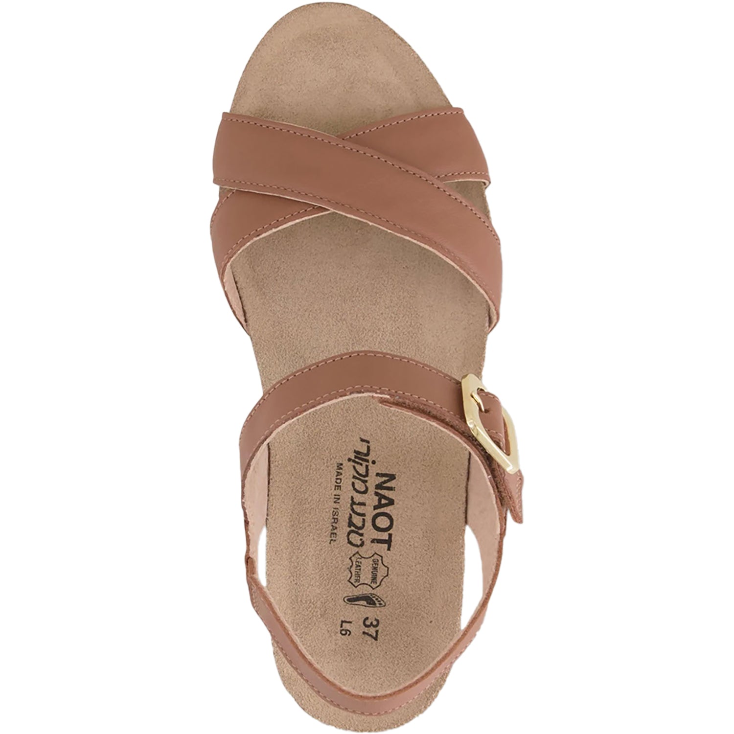 Womens Naot Naot Throne Women's Wedge Sandals Caramel Leather Caramel Leather