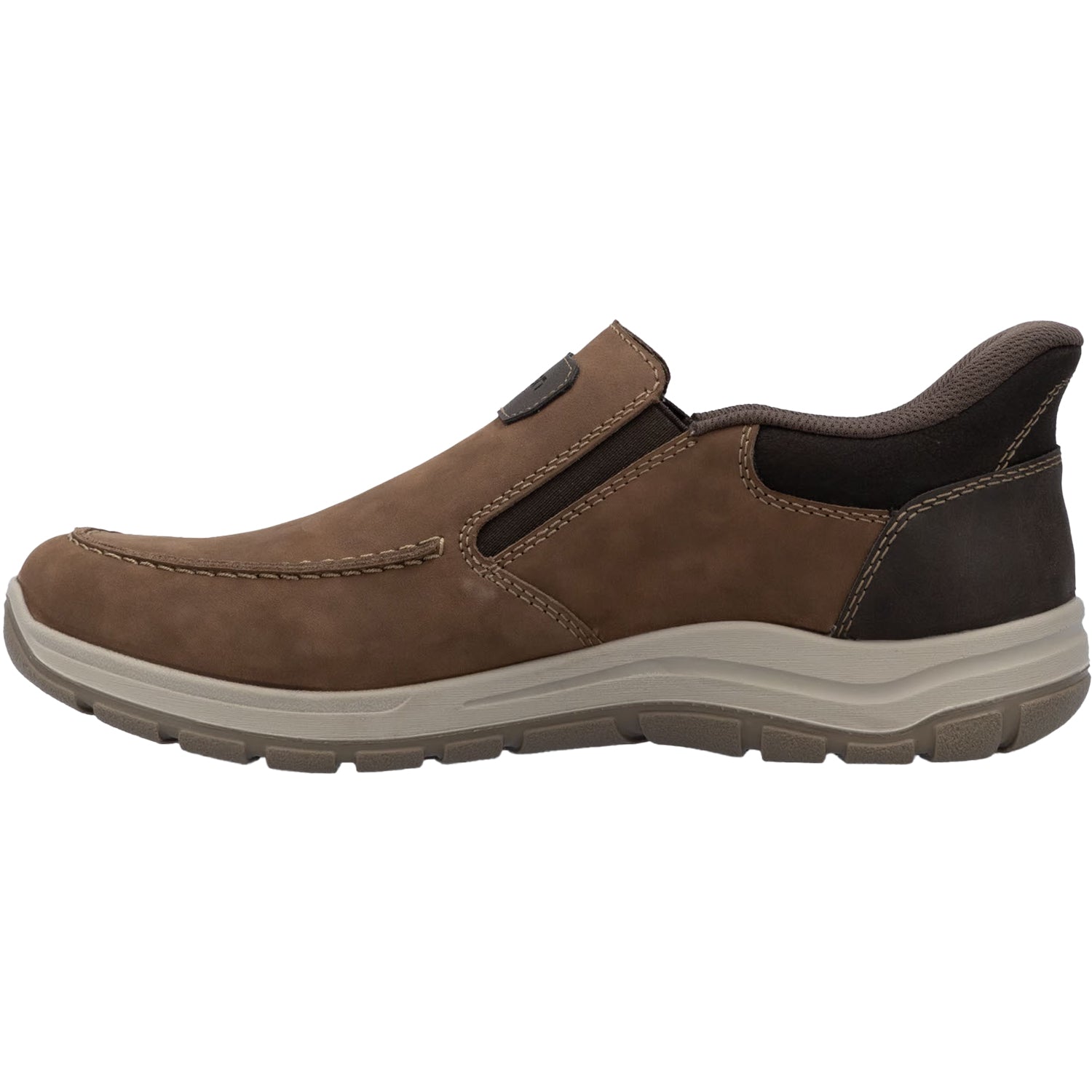 Mens Rieker Rieker 03655-24 Hands-Free Men's Slip Ons Brown Leather Brown Leather