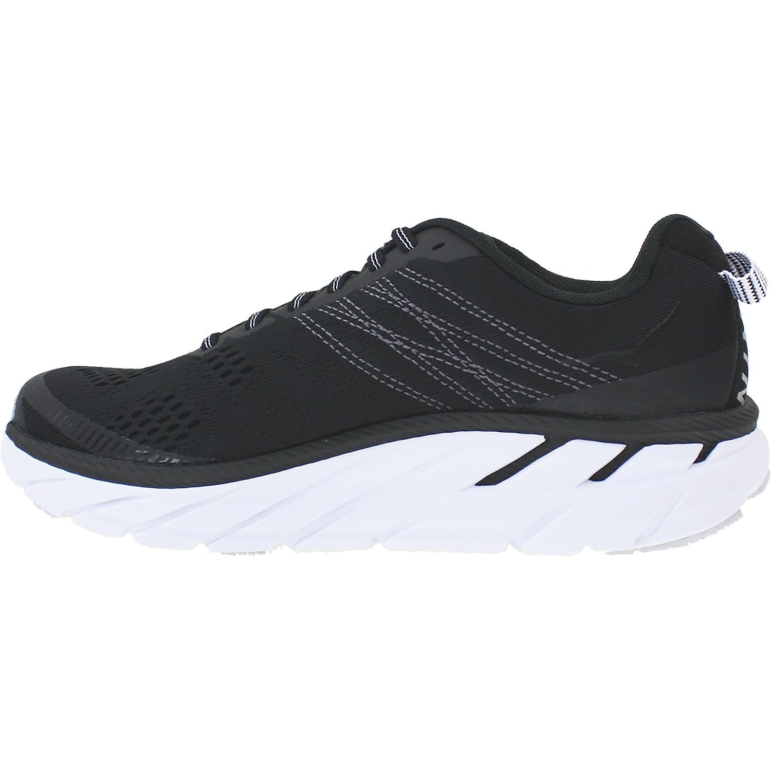 Womens Hoka one one Hoka Clifton 6 Women's Running Shoes Black/White Mesh Black/White Mesh