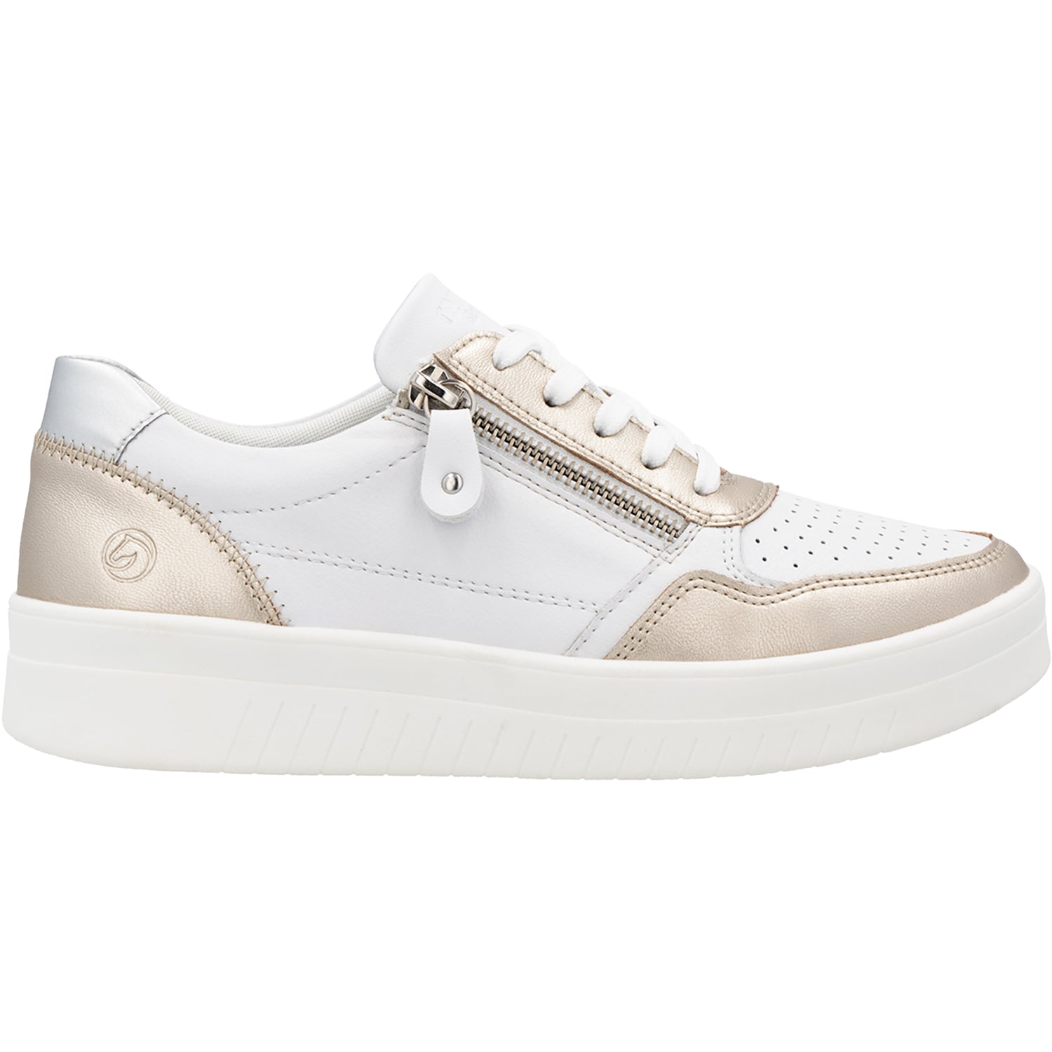 Womens Remonte Remonte DOJ05-81 Kendra 01 Women's Sneakers Pale Gold/Weiss/Silver Pale Gold/Weiss/Silver