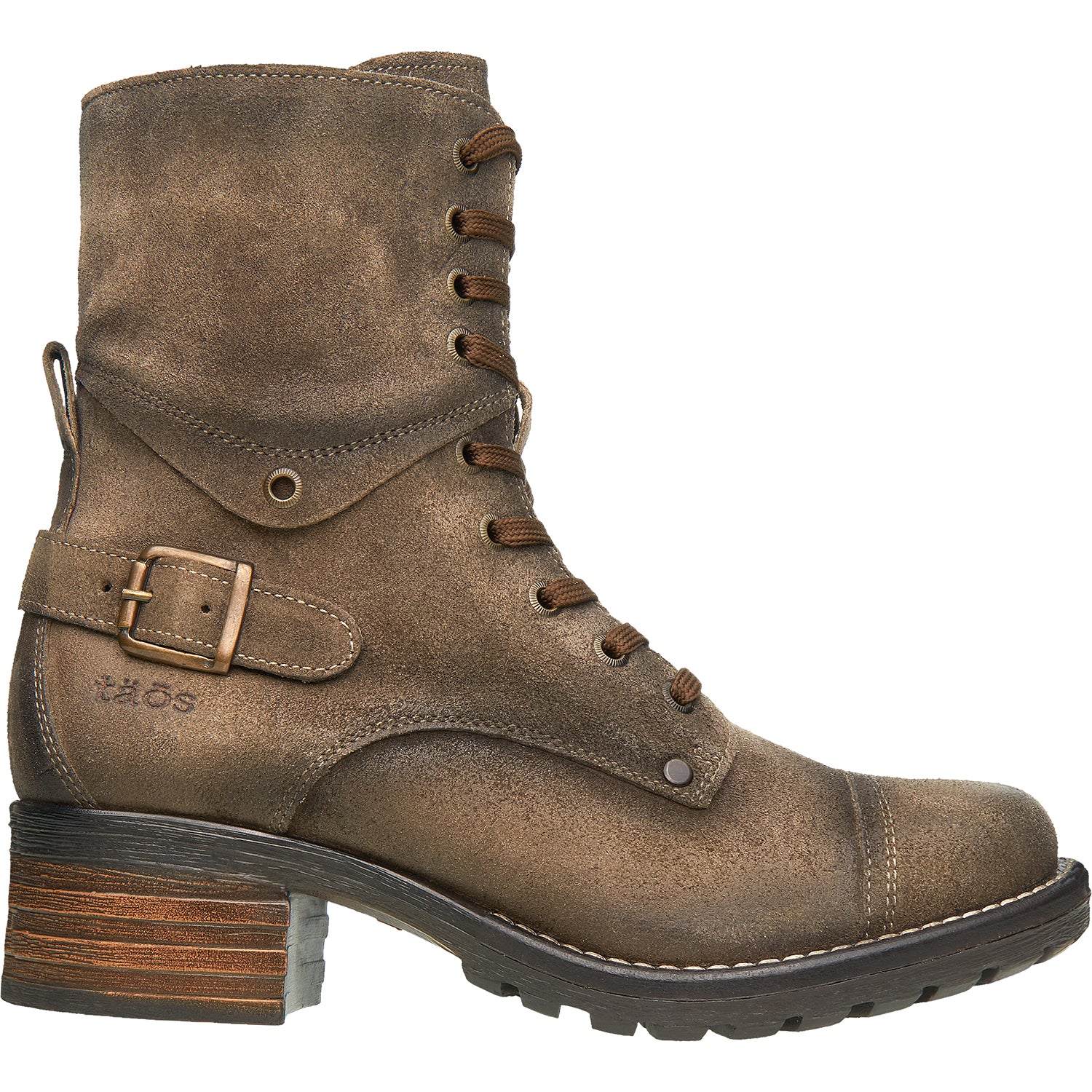Womens Taos Taos Crave Women's Boots Smoke Rugged Leather Smoke Rugged Leather