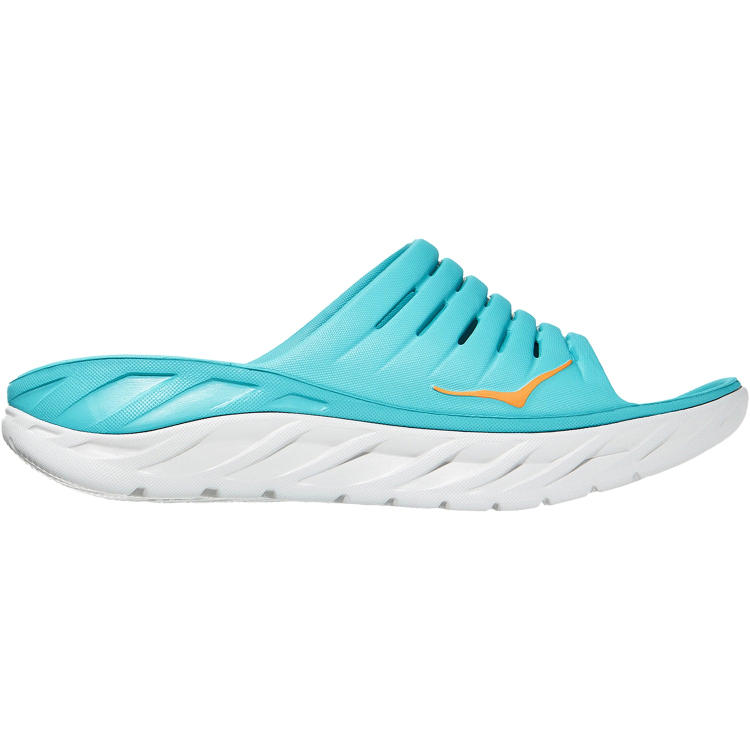 Mens Hoka one one Hoka Ora Recovery Slide Men's Sandals Aquarelle/Blazing Orange EVA Aquarelle/Blazing Orange EVA