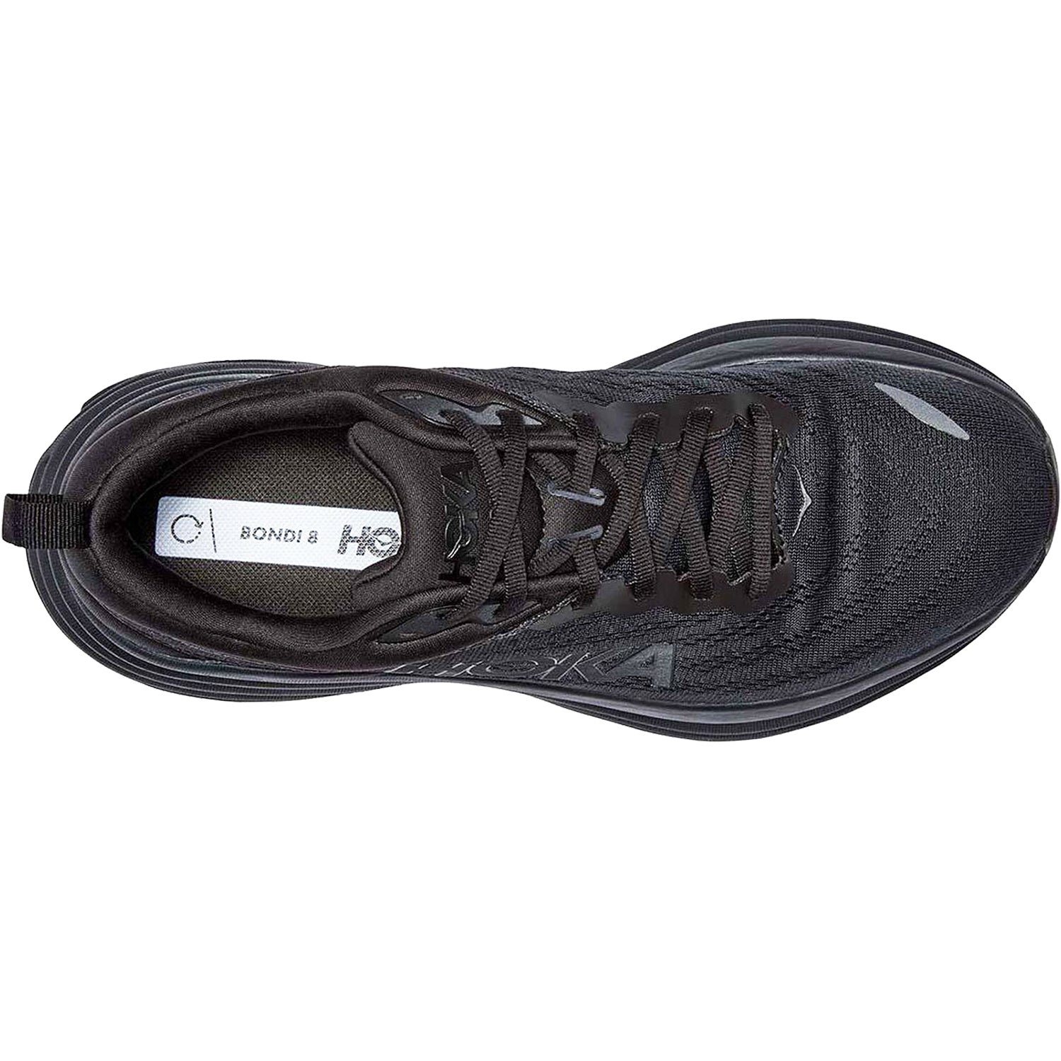 Mens Hoka one one Hoka Bondi 8 Men's Running Shoes Black/Black Mesh (Neutral Support) Black/Black Mesh