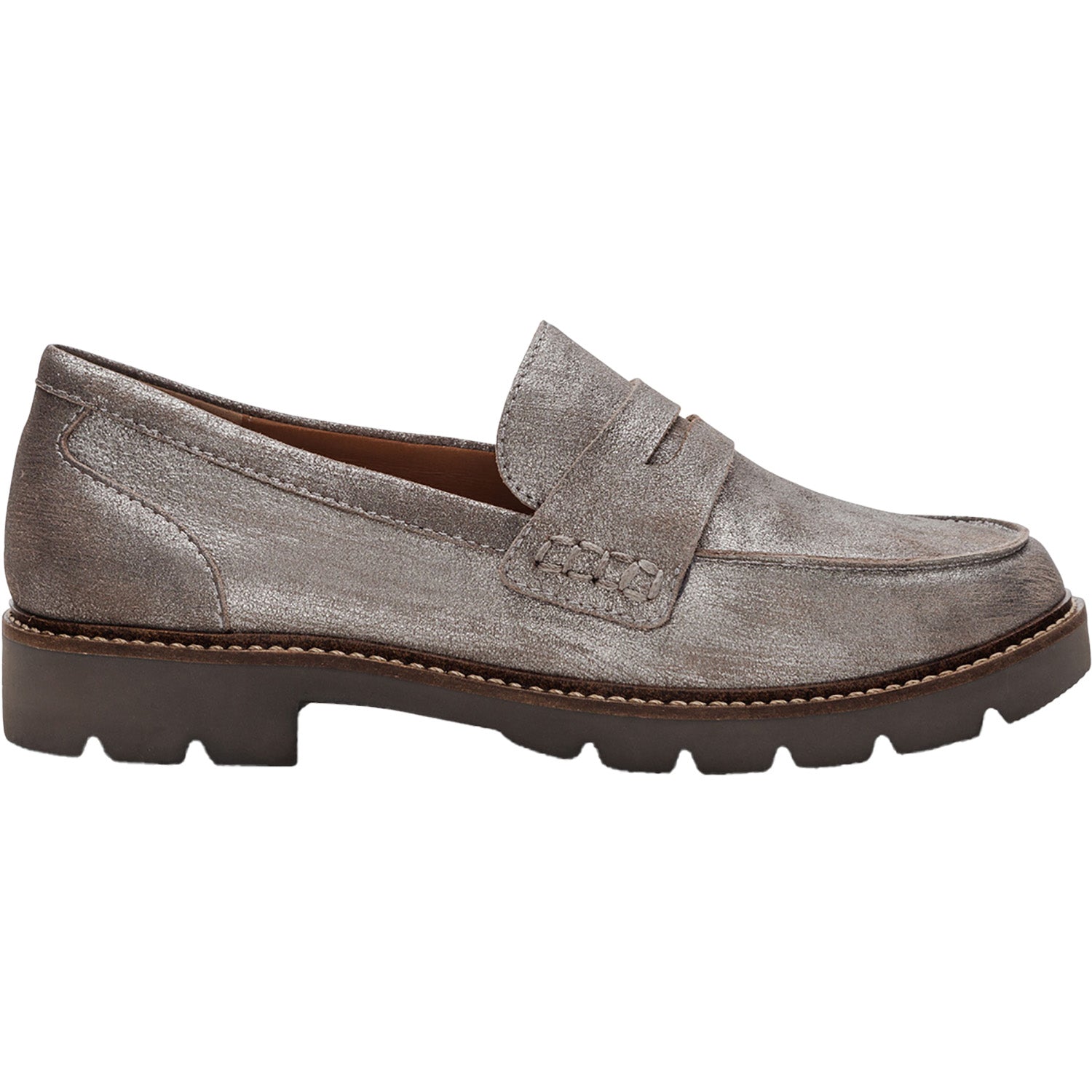 Womens Aetrex Aetrex Collette Women's Slip Ons Brushed Silver Brushed Silver