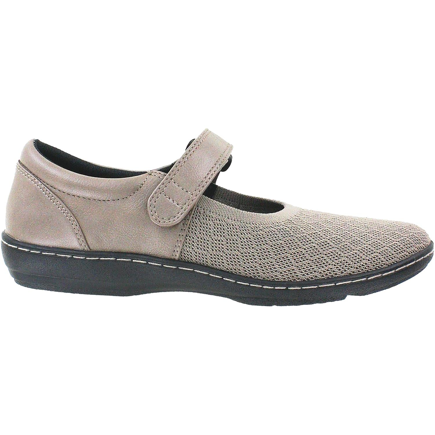 Womens Aetrex Aetrex Helen Knit Women's Mary Janes Taupe Grey Fabric Taupe Grey Fabric