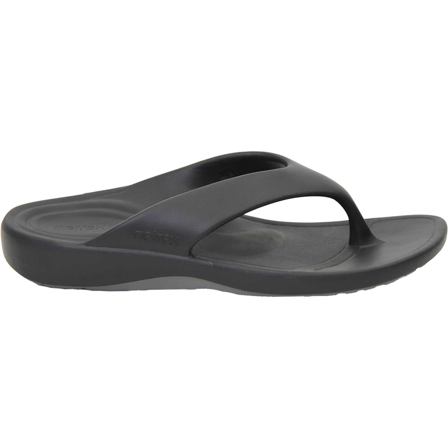Womens Aetrex Aetrex Maui Women's Water-Friendly Flip Flopss Black EVA Black EVA