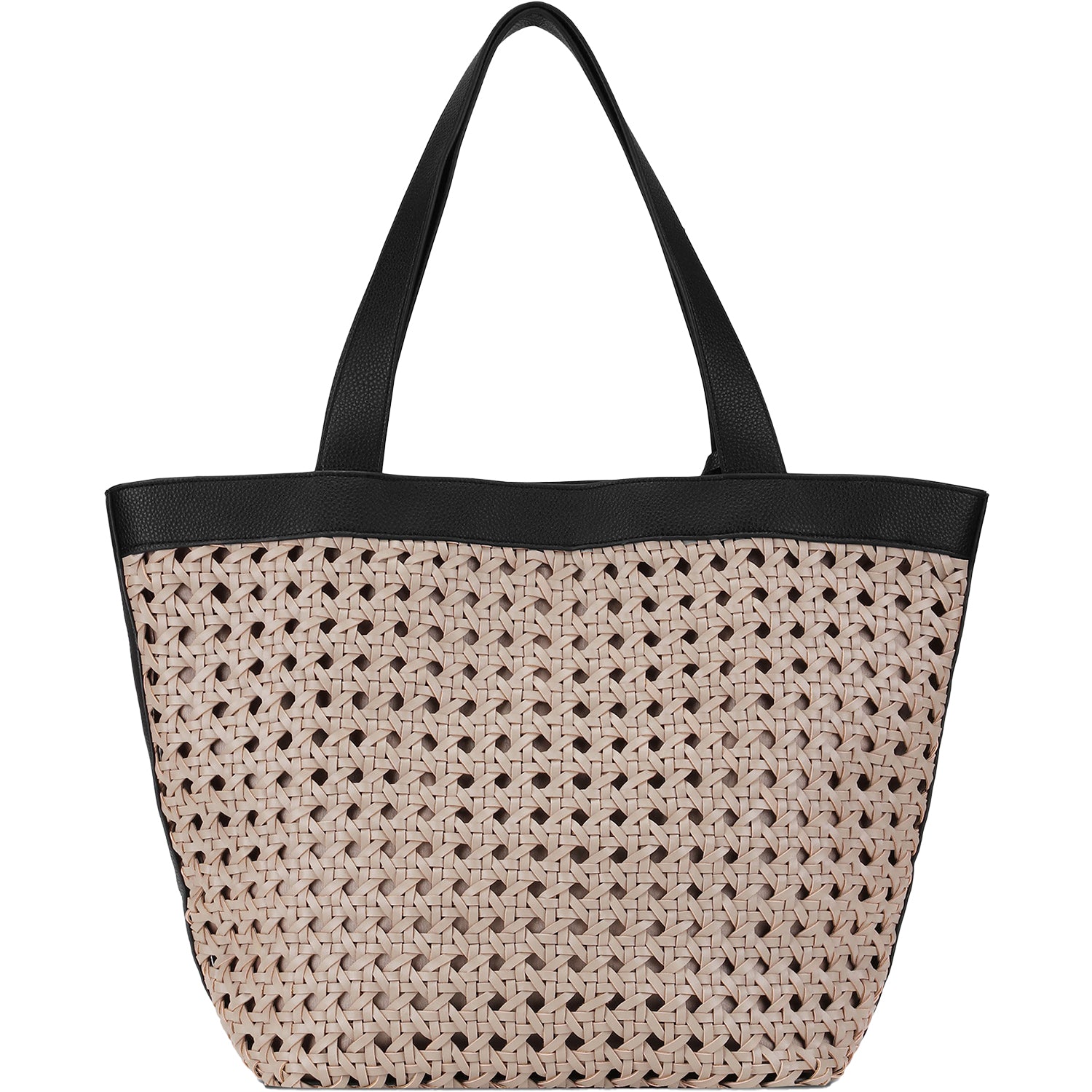 Womens Ilse jacobsen Ilse Jacobsen Braid 02 Women's Handbag Sandpile/Black Synthetic Sandpile/Black Synthetic