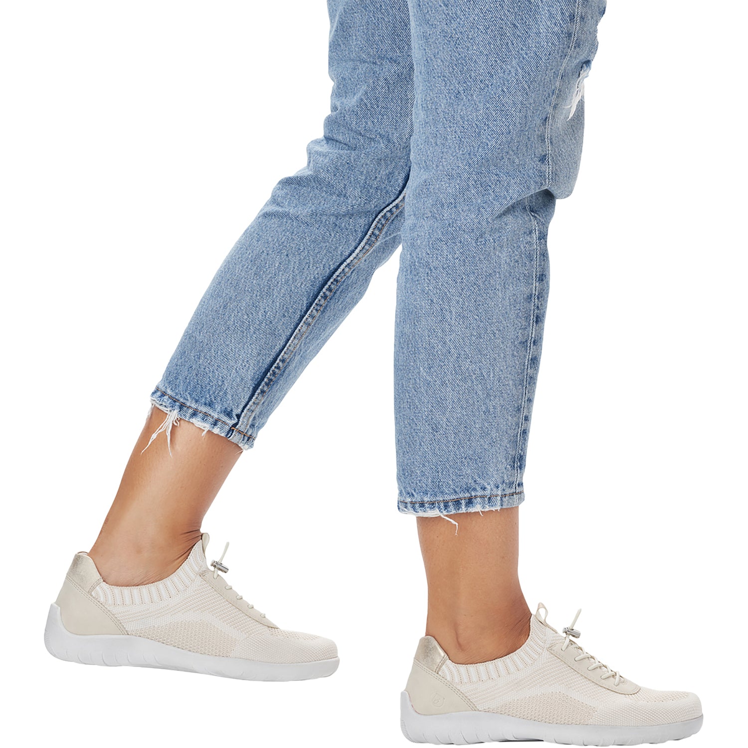 Womens Remonte Remonte R3518-60 Liv 18 Women's Sneakers Vanilla/Weiss/Crema/Muschel Fabric Vanilla/Weiss/Crema/Muschel Fabric