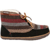 Womens Minnetonka Women's Minnetonka Torrey Black/Multi Suede Black/Multi Suede