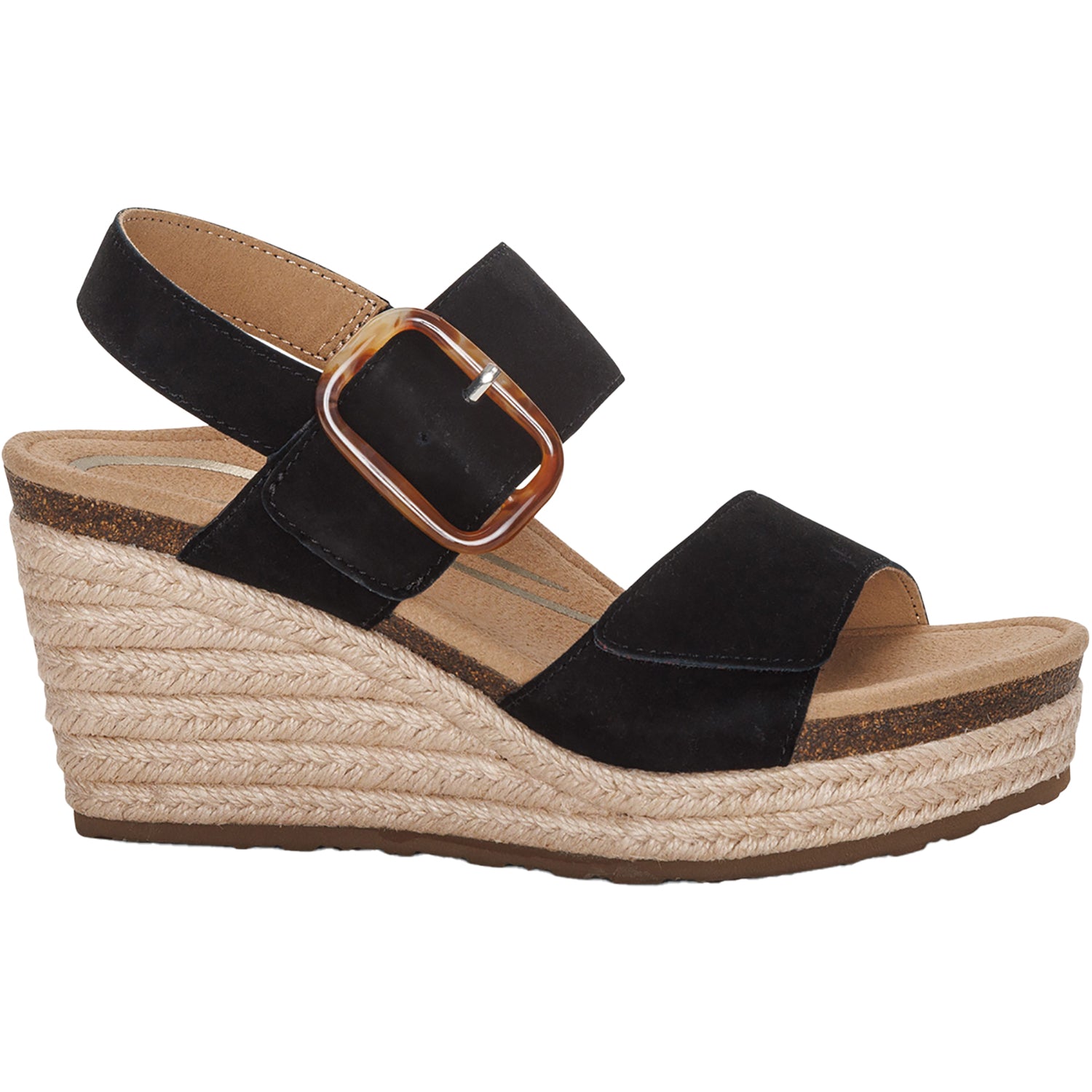 Womens Aetrex Aetrex Ashley Women's Sandals Black Leather Black Leather