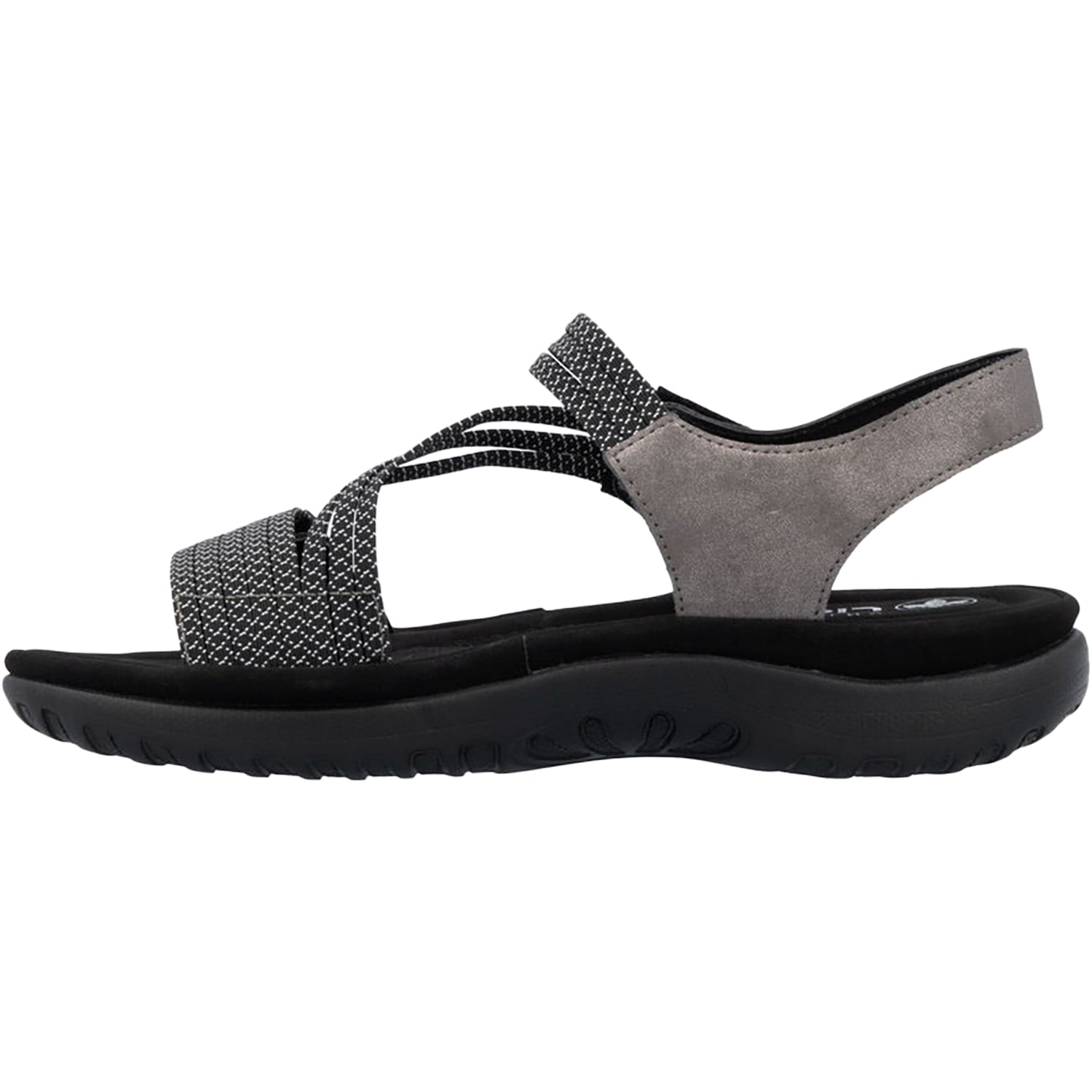Womens Rieker Rieker 64870-42 Women's Sandals Mineral/Schwarz Synthetic Mineral/Schwarz Synthetic