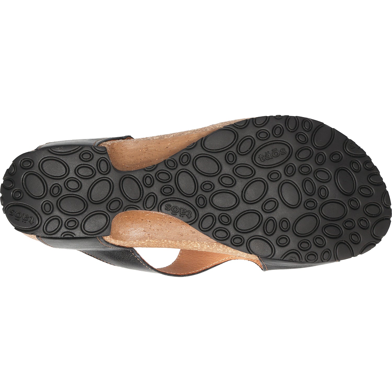 Womens Taos Taos Loop Women's Thong Sandals Black Leather Black Leather