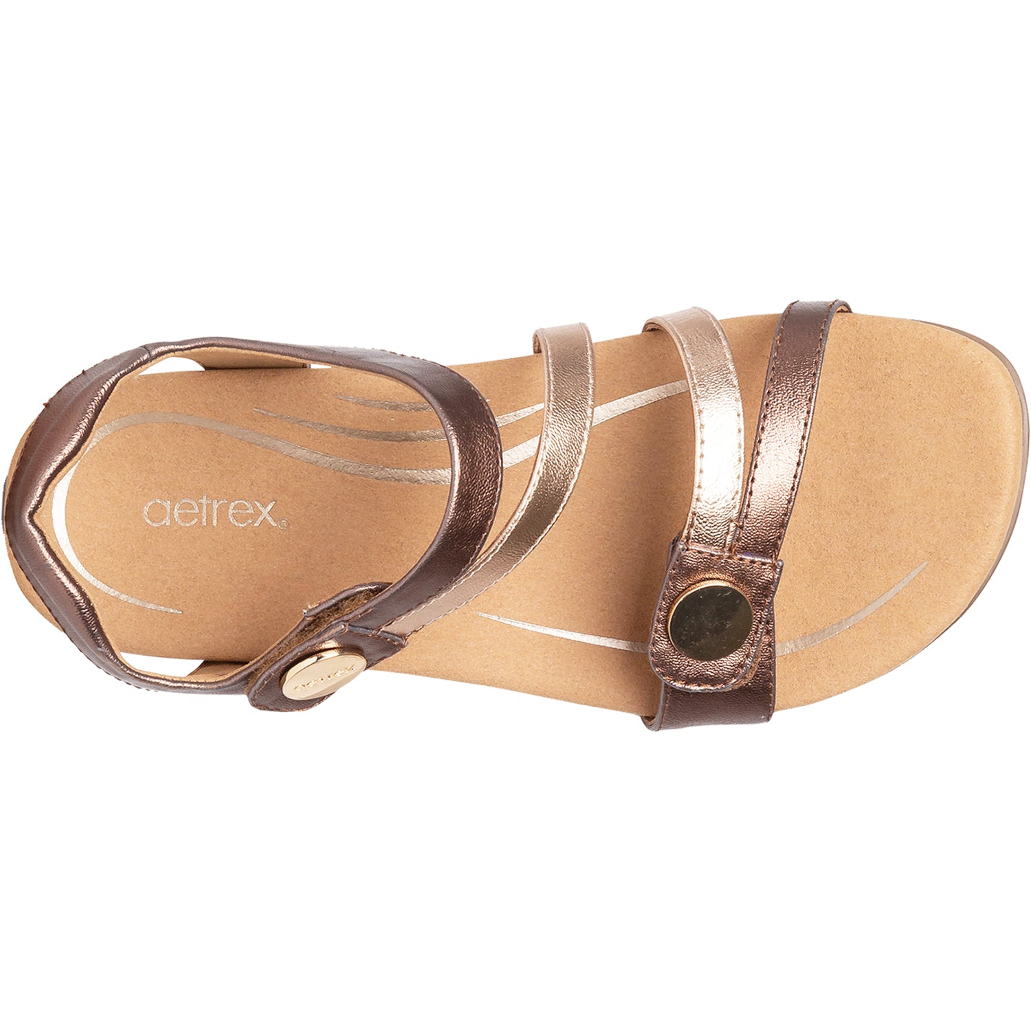 Womens Aetrex Women's Aetrex Jess Bronze Synthetic Bronze Synthetic
