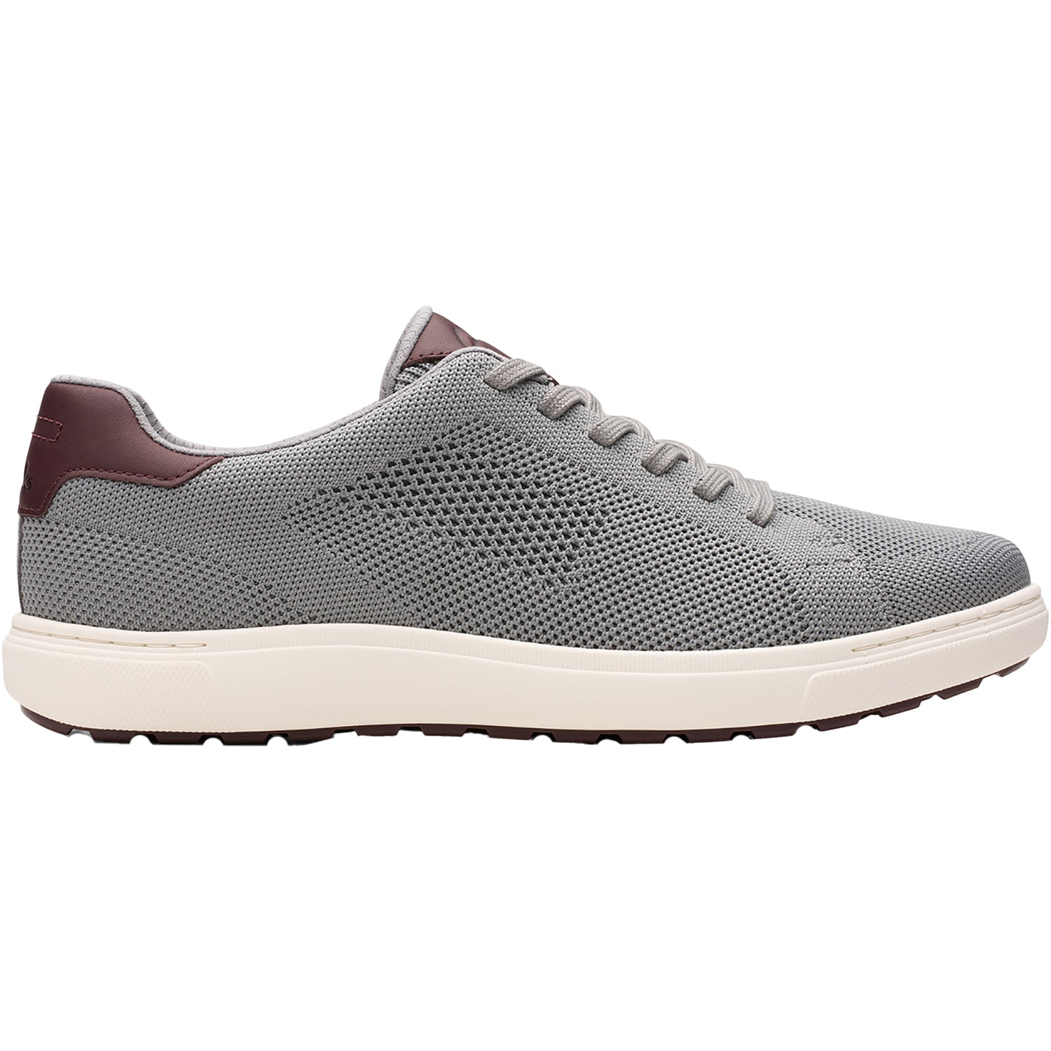 Mens Clarks Clarks Mapstone Lace Men's Lace Up Shoes Grey Knit Grey Knit