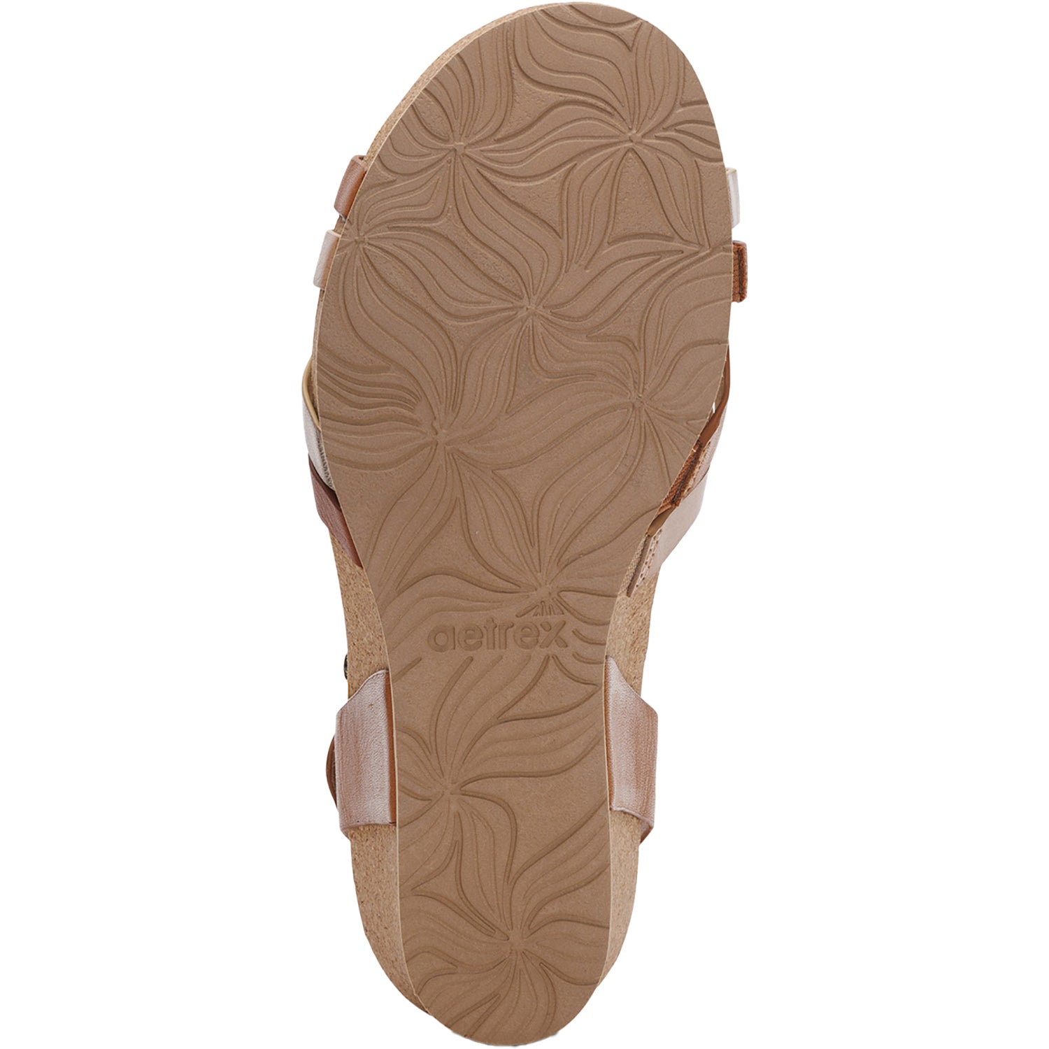 Womens Aetrex Aetrex Noelle Women's Wedge Sandals Ginger Multi Leather Ginger Multi Leather