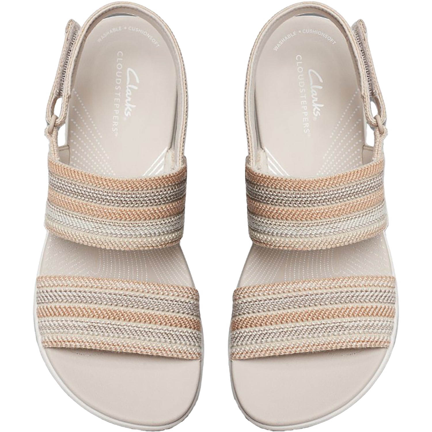 Womens Clarks Women's Clarks Cloudsteppers Arla Stroll Beige Combi Synthetic Beige Combi Synthetic