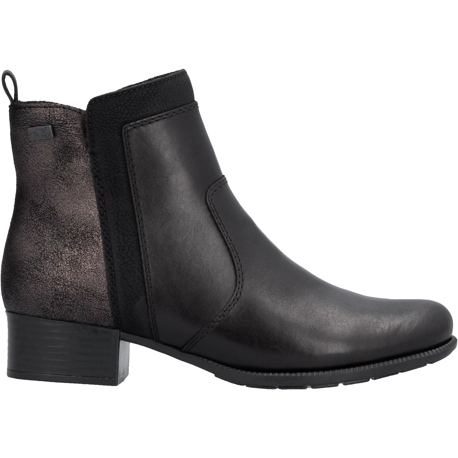 Womens Rieker Rieker 78658-00 Women's Boots Schwarz/Schwarz/Schwarz Leather Schwarz/Schwarz/Schwarz Leather