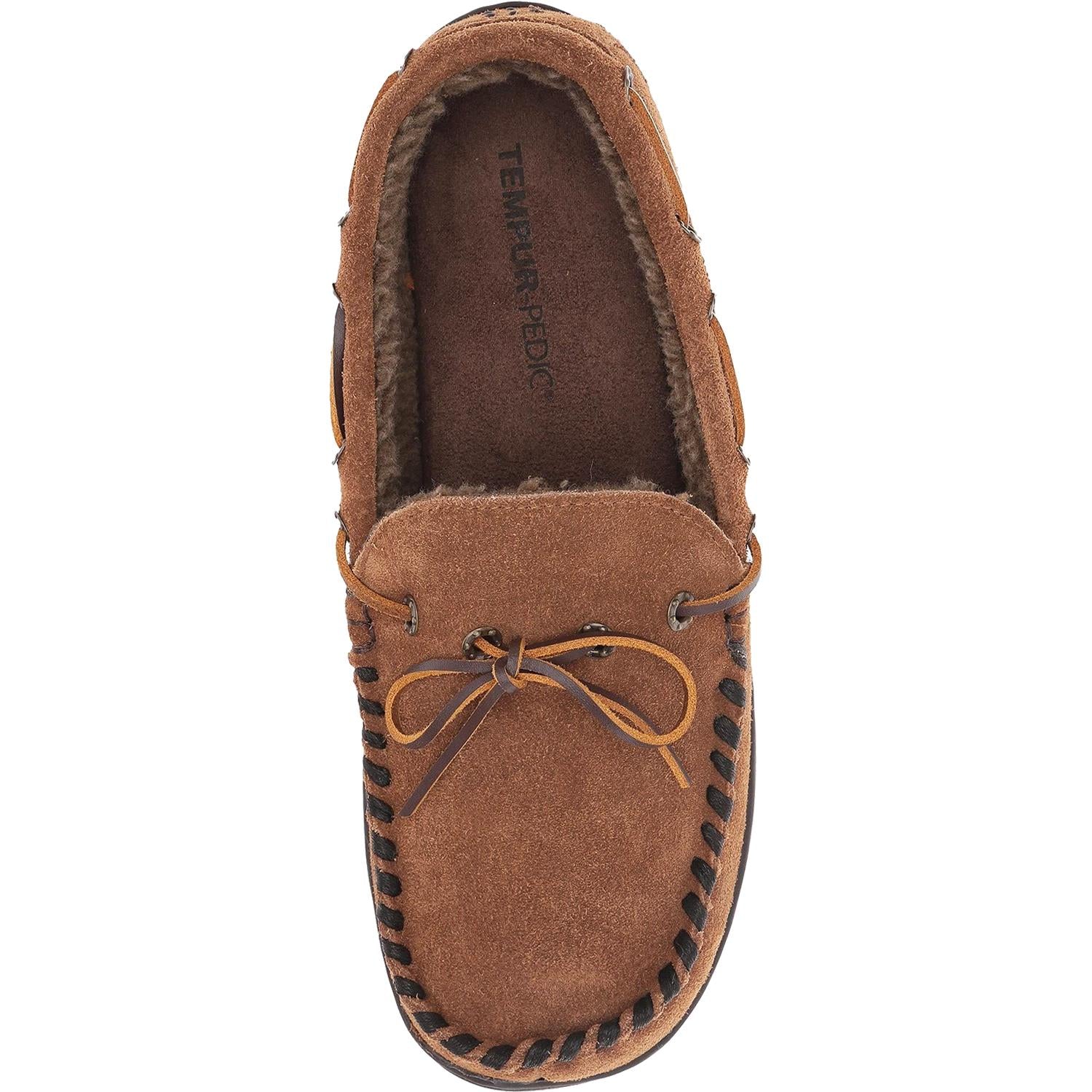 Mens Tempur-pedic Tempur-Pedic Therman Men's Slippers Chestnut Suede Chestnut Suede
