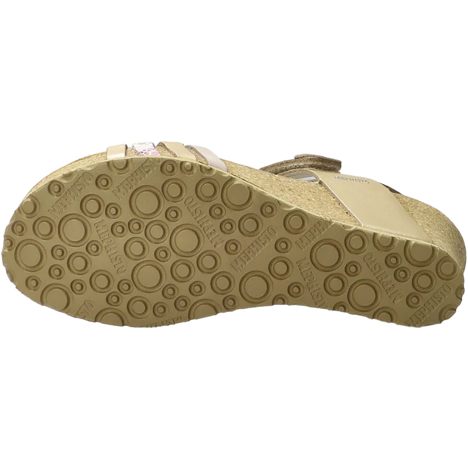Womens Mephisto Mephisto Lucia Women's Wedge Heel Sandals Platinum Leather Platinum Leather