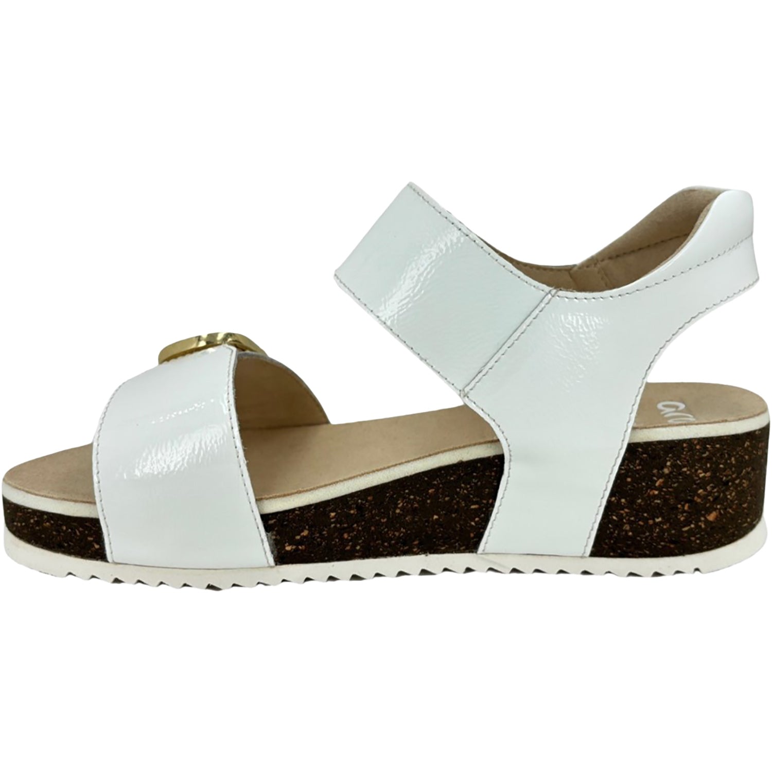 Womens Ara shoes Ara Nova Women's Wedge Sandals White Patent Leather White Patent Leather