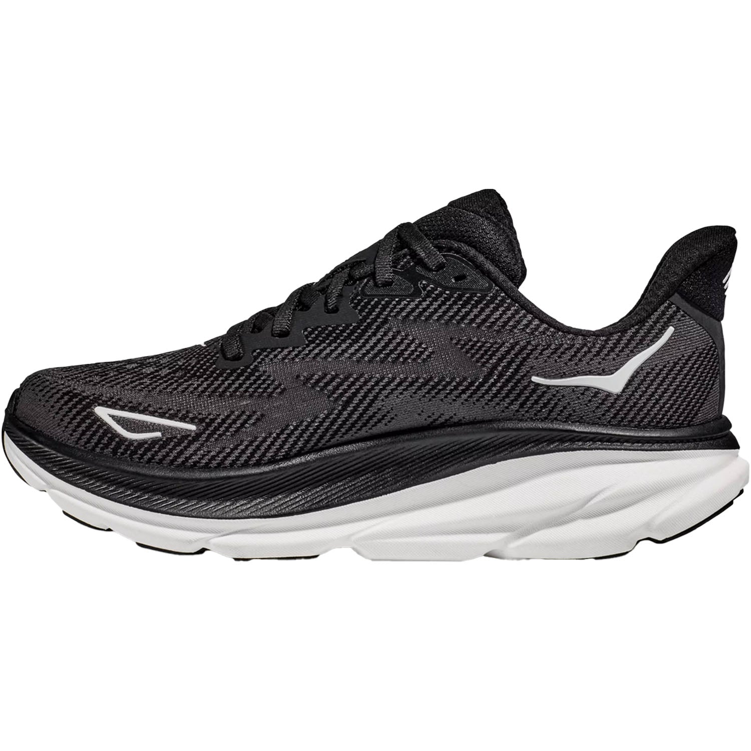 Womens Hoka one one Hoka Clifton 9 Women's Road Running Shoes Black/White Mesh (Neutral Support) Black/White Mesh