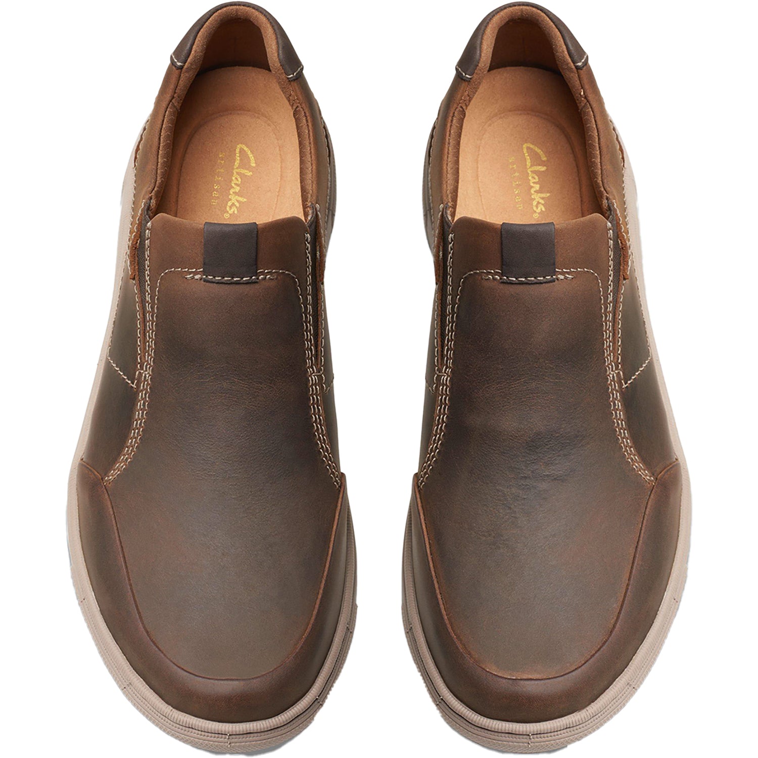 Mens Clarks Men's Clarks Mapstone Step Beeswax Leather Beeswax Leather