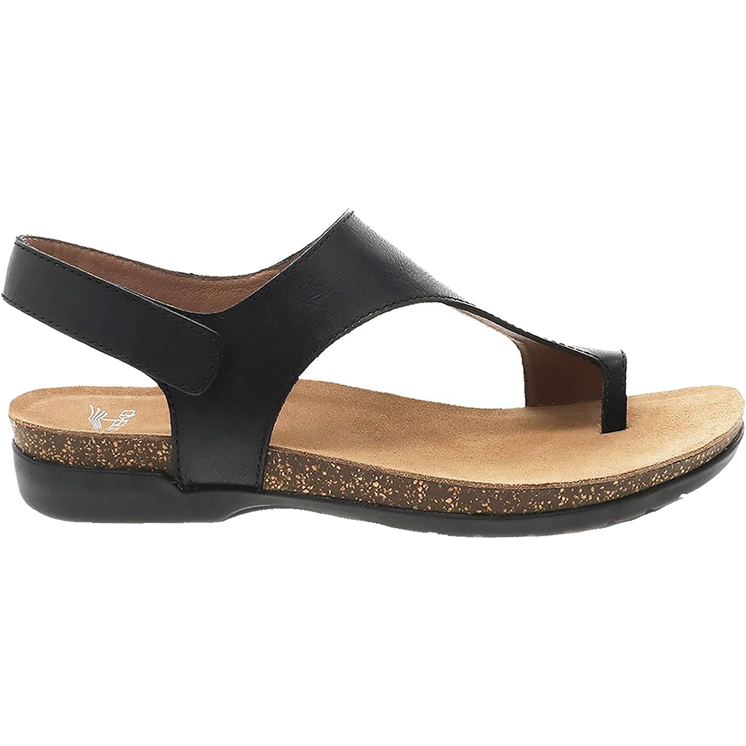 Womens Dansko Dansko Reece Women's Thong Sandals Black Waxy Burnished Leather Black Waxy Burnished Leather